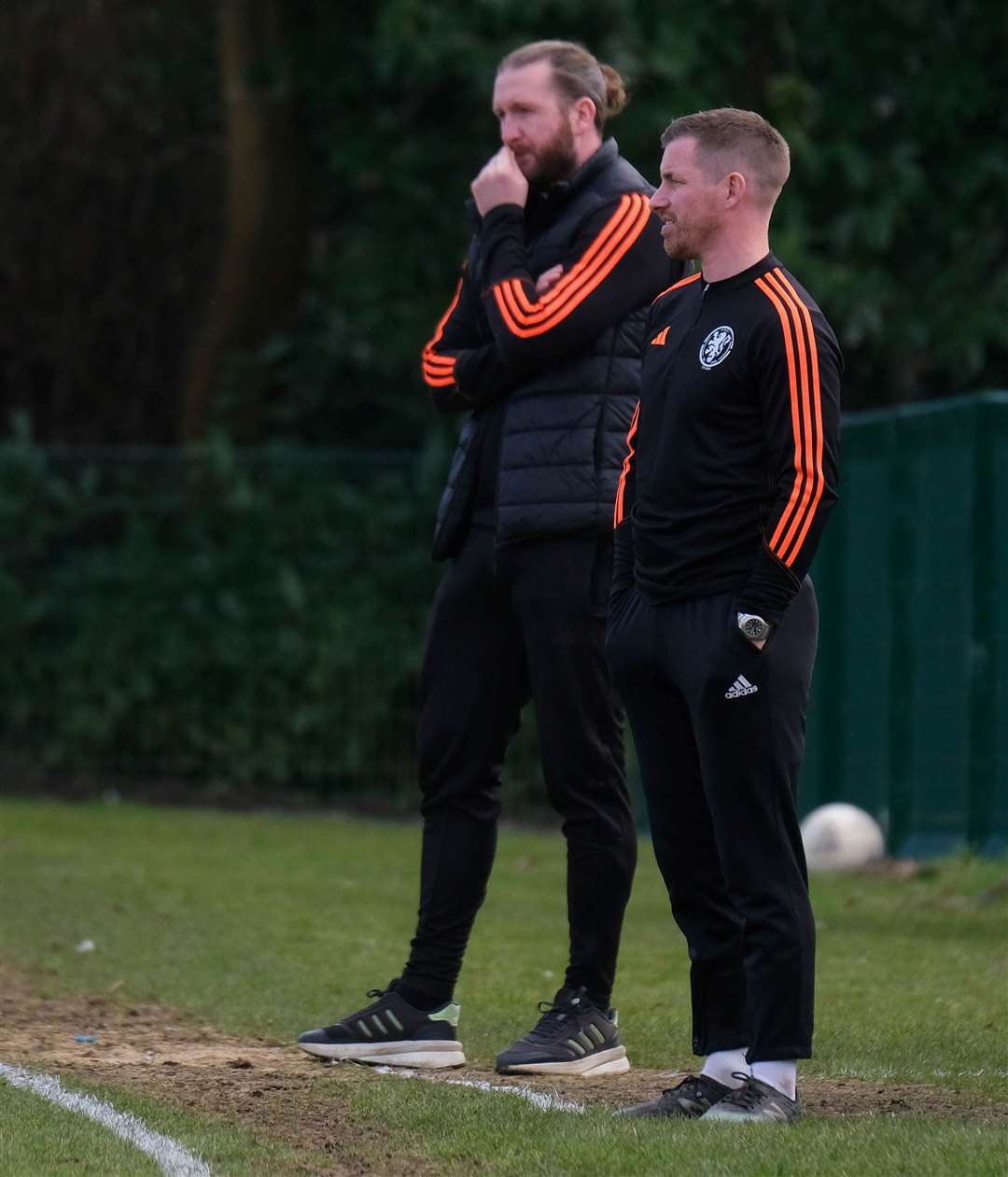 Kintbury Rangers’ co-managers Mark ‘Jesse’ James and Chris Collin