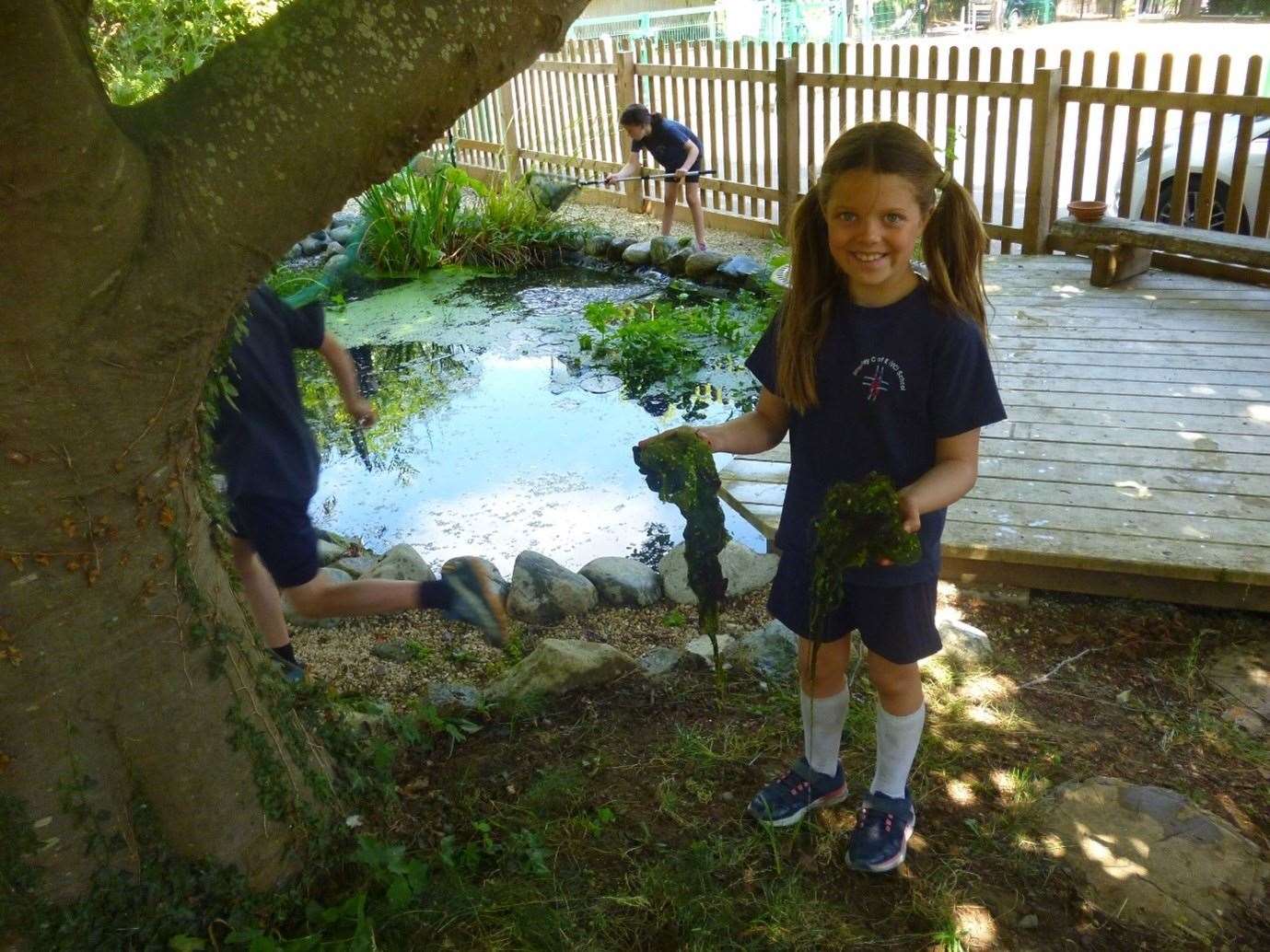 Streatley pupil tending to pond village