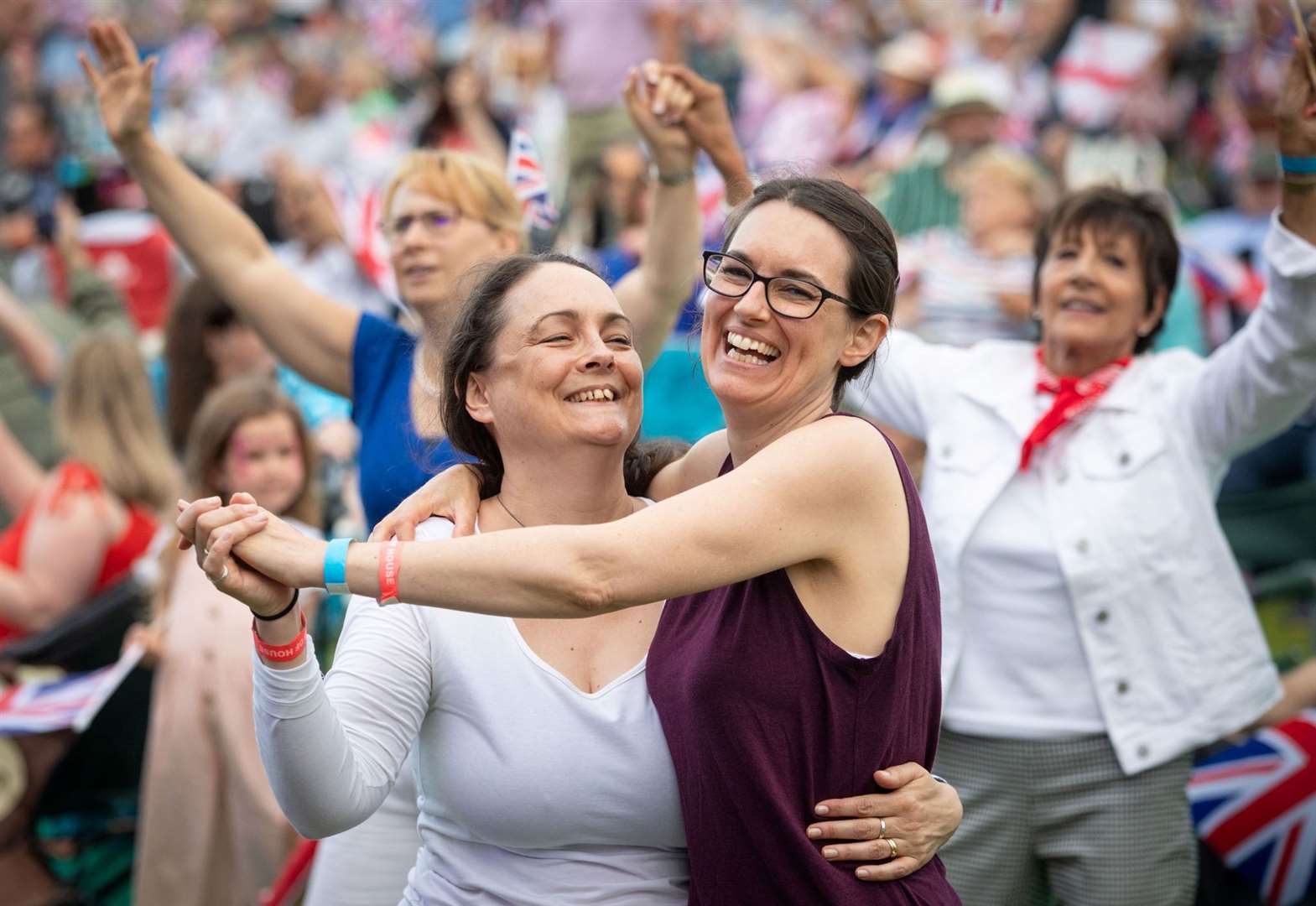 Guests having a good time at Proms