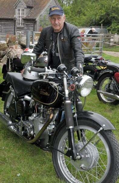 Mike Kowalczuk with his 1960 Velocette Venom Pic: Geoff Fletcher