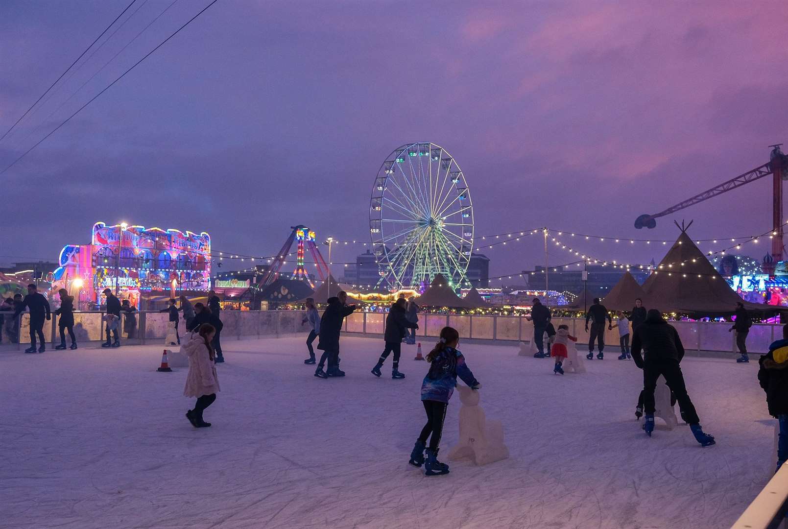 The Great Christmas Carnival opened at Newbury Racecourse on Sunday