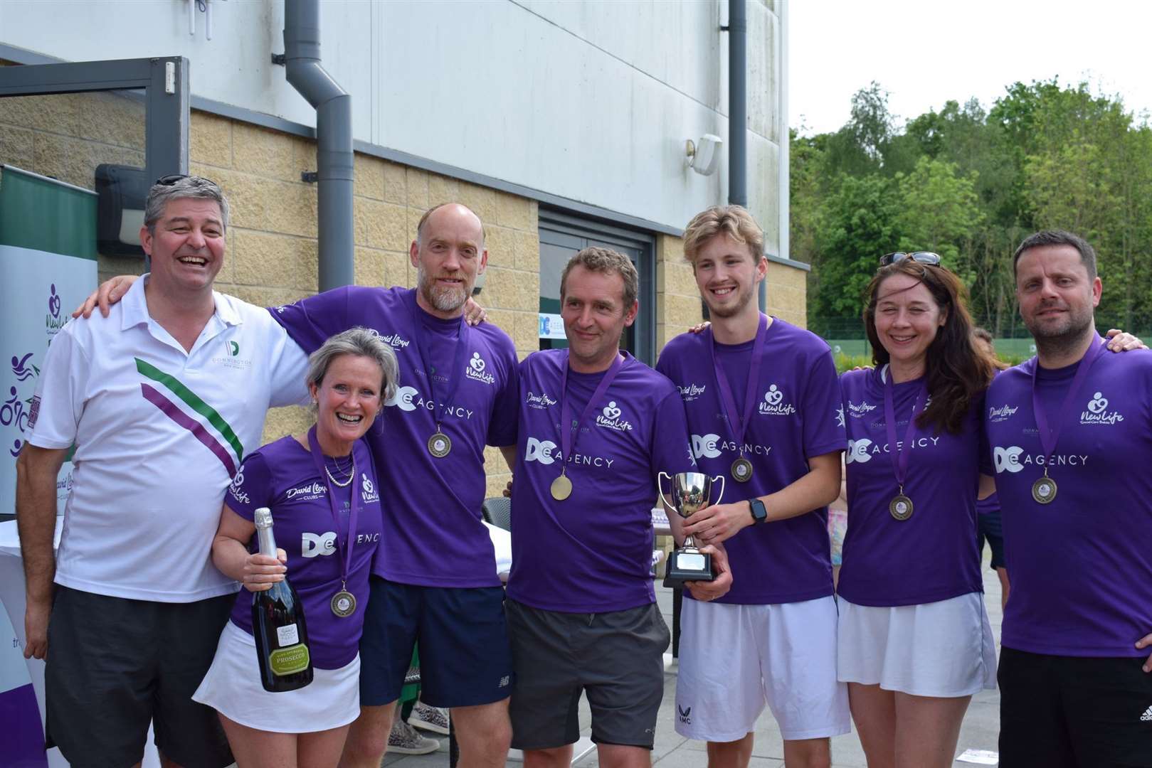 Winning team members in the Tennisathon were Jim Anderson, Steve Masters, Richard Pool, Josh Streak, Samantha Marchelli, Claire Whitehouse and John Hartley.