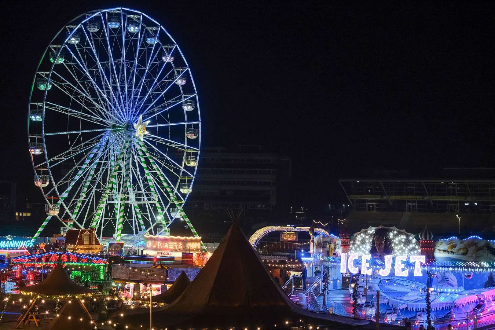 The Great Christmas Carnival opened at Newbury Racecourse on Sunday