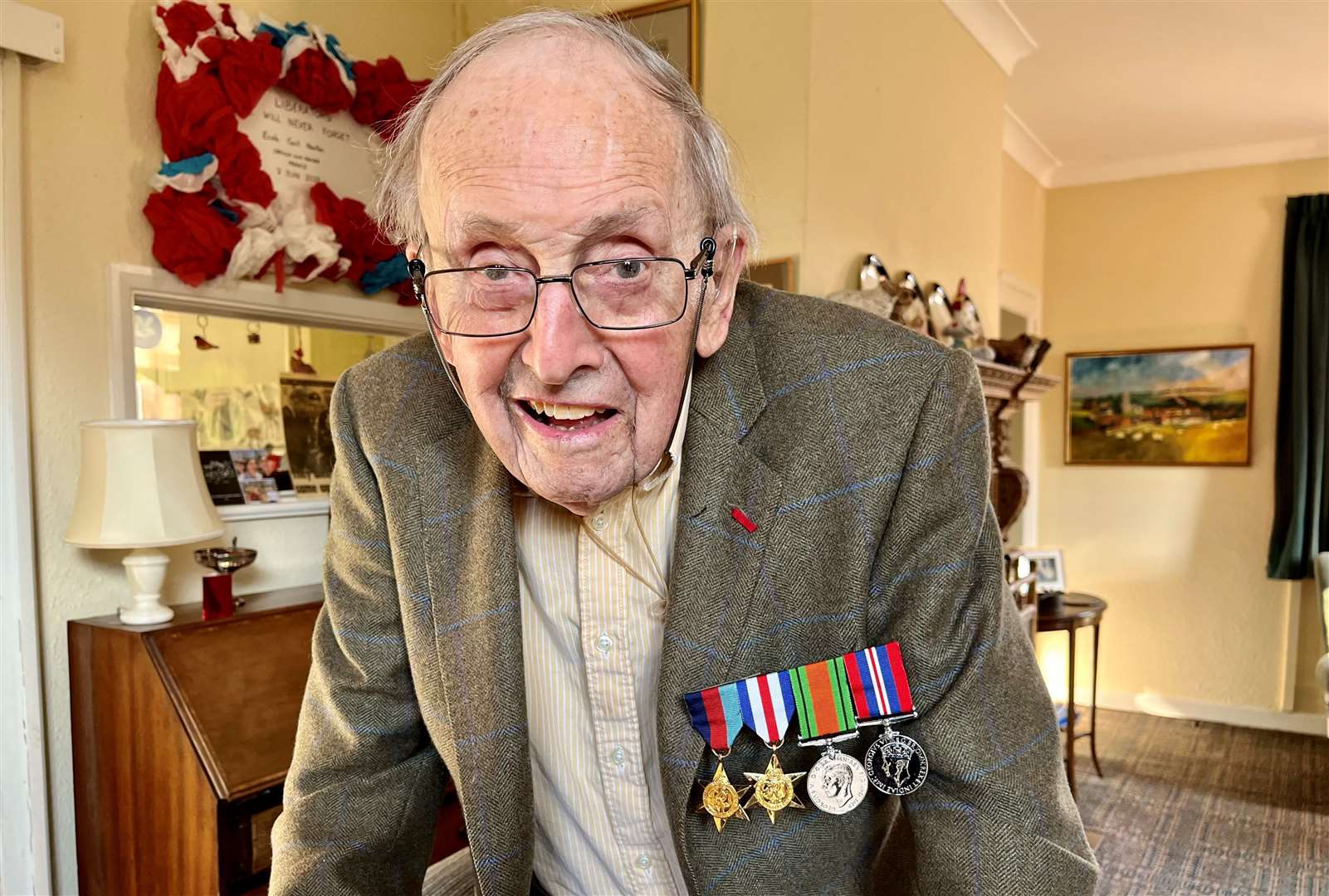 Cecil Newton pictured last year, aged 99