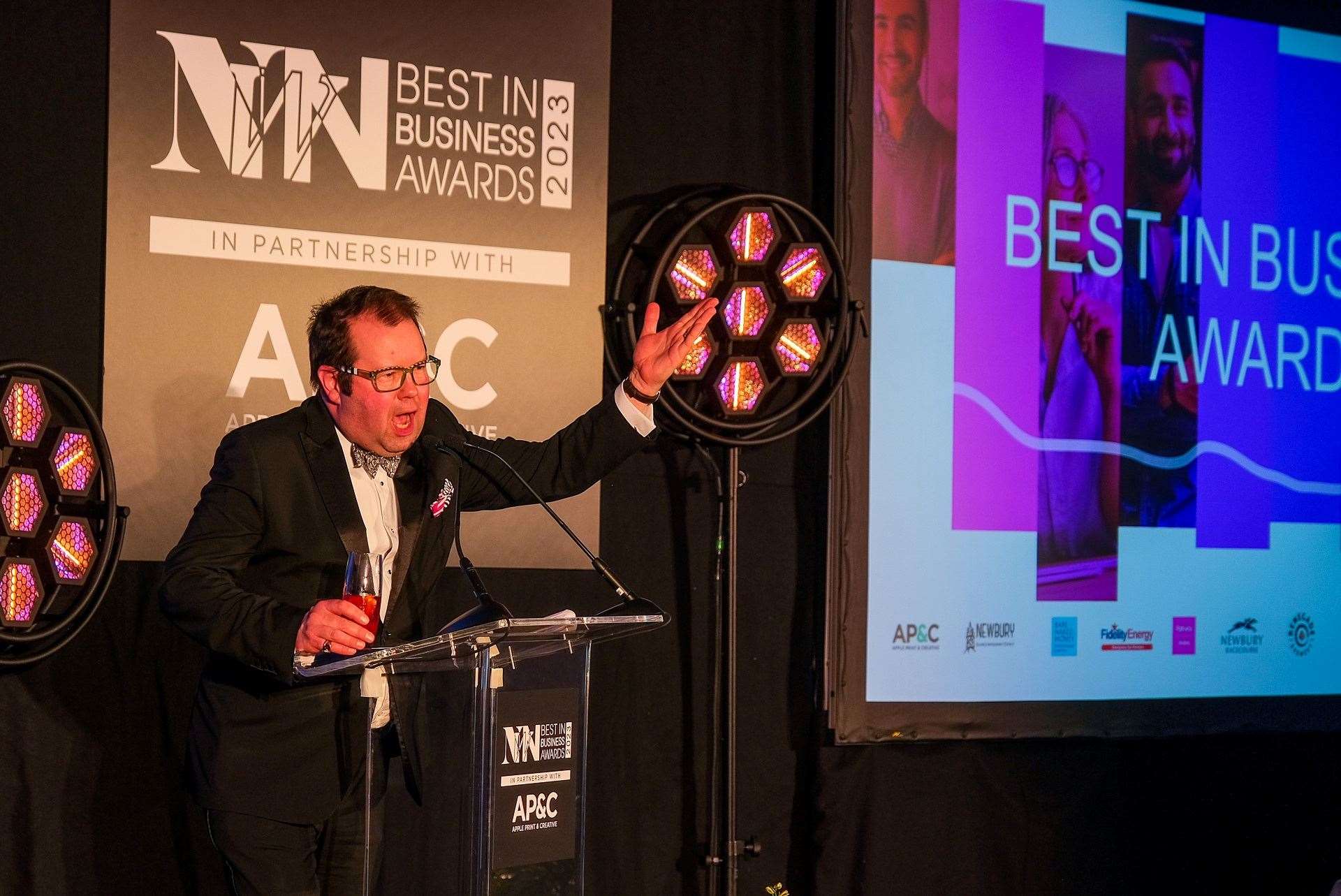 Awards host Thomas Forrester