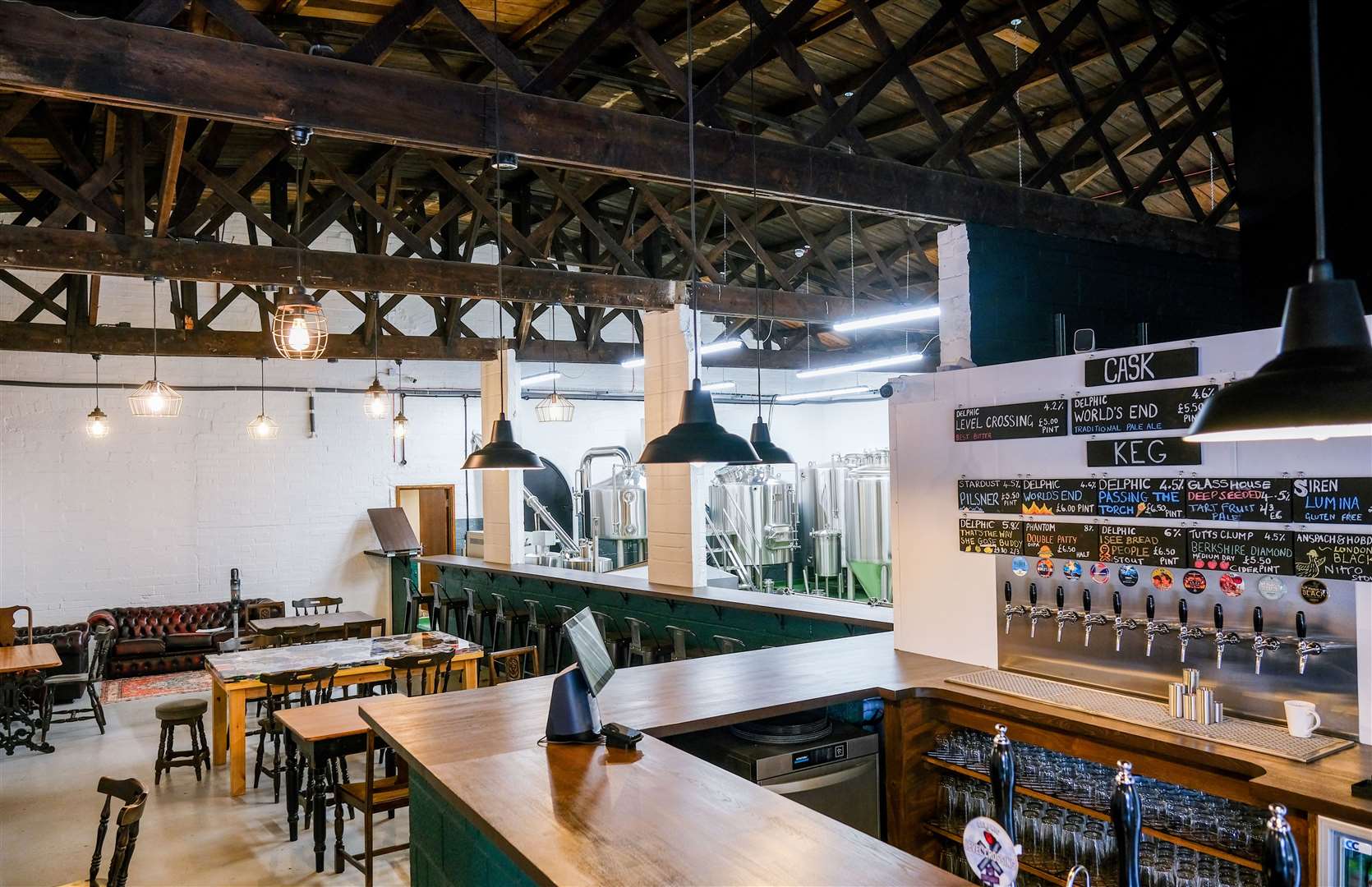 Inside the new brewery and taproom