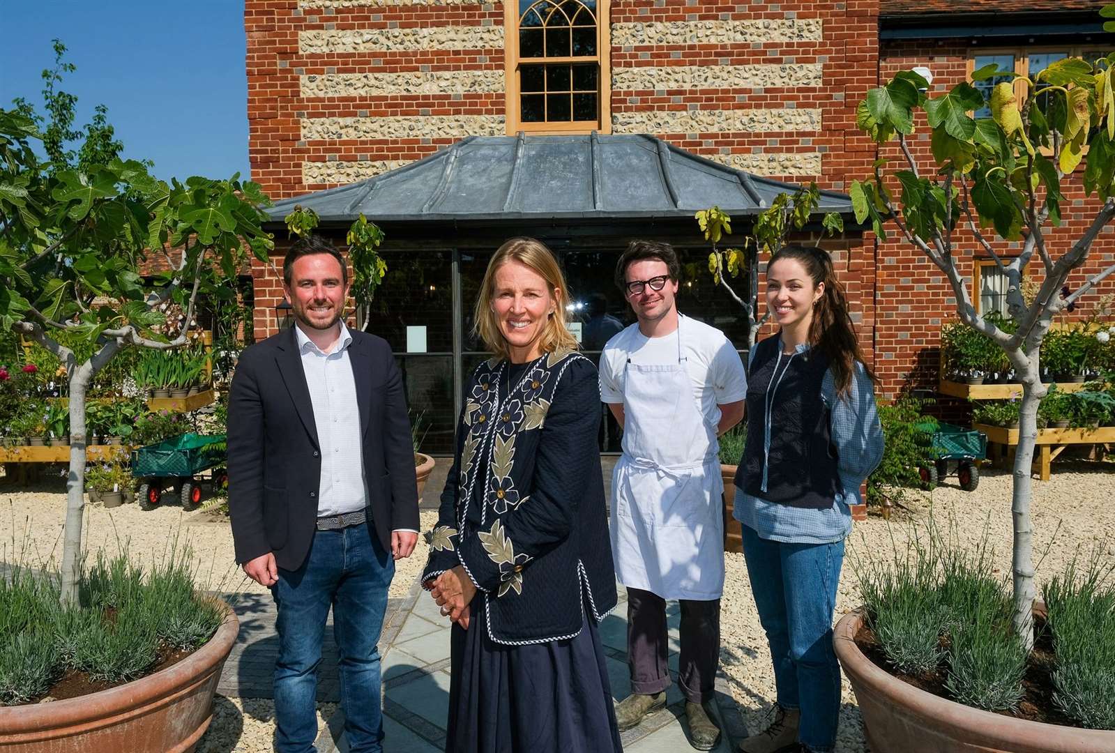 General manager David Cumberlidge, Malverleys owner Emily von Opel, head chef Hugo Harrison and project manager Stephanie Geeling