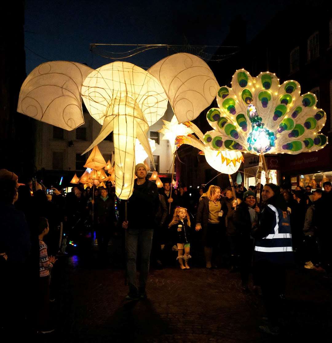 The Festival of Light lantern parade will take place in Newbury on Sunday