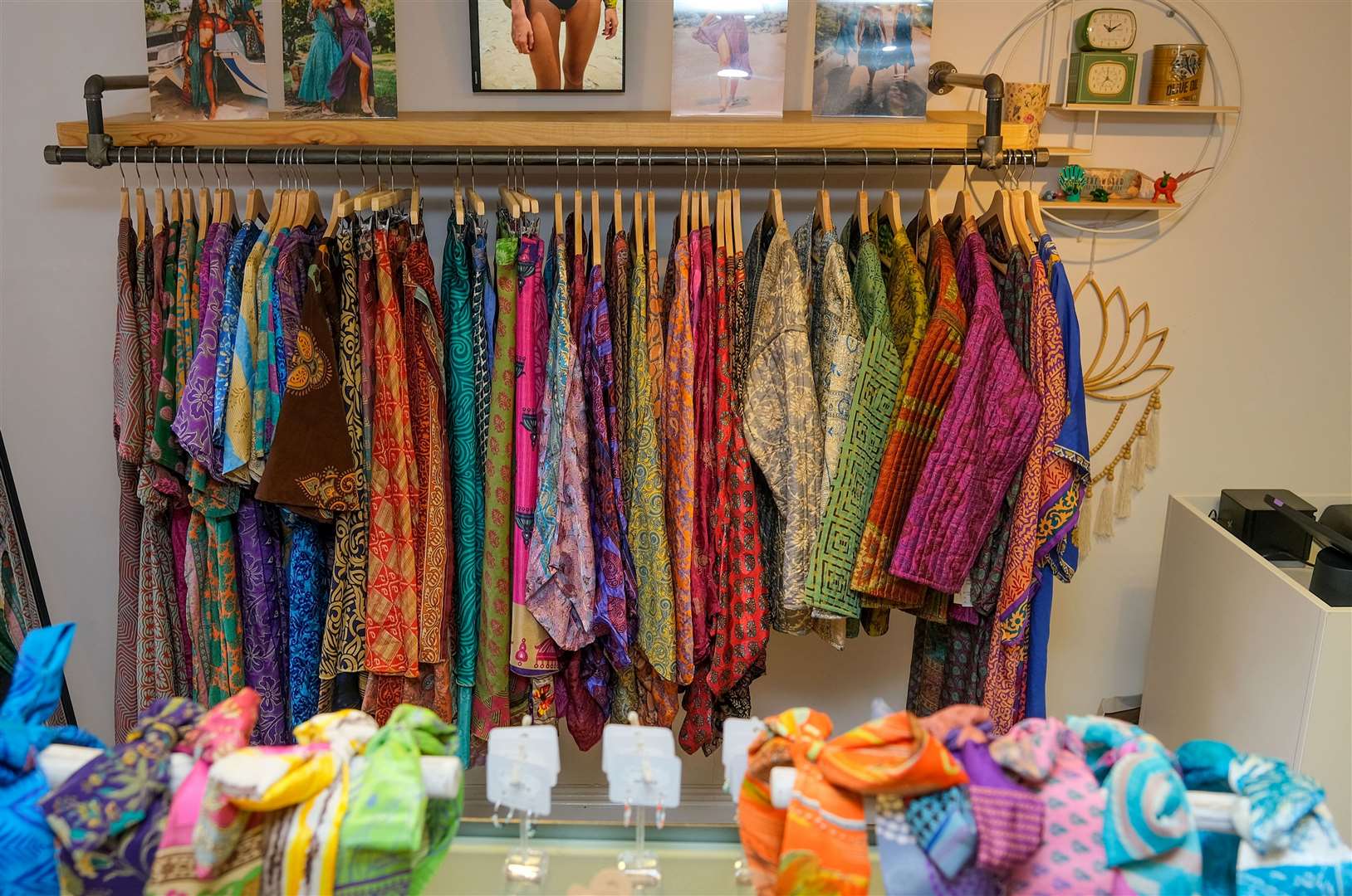 There is a vibrant range of clothing