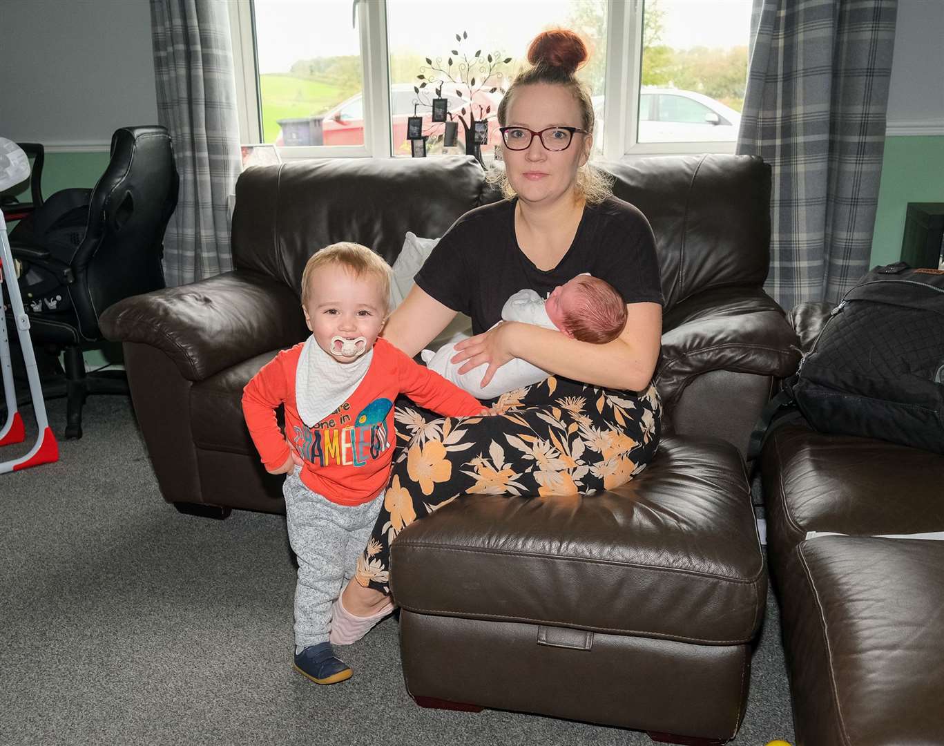 Karla Creed with six-week-old Bexleigh-Nova and 17-month-old Beau-Adonis