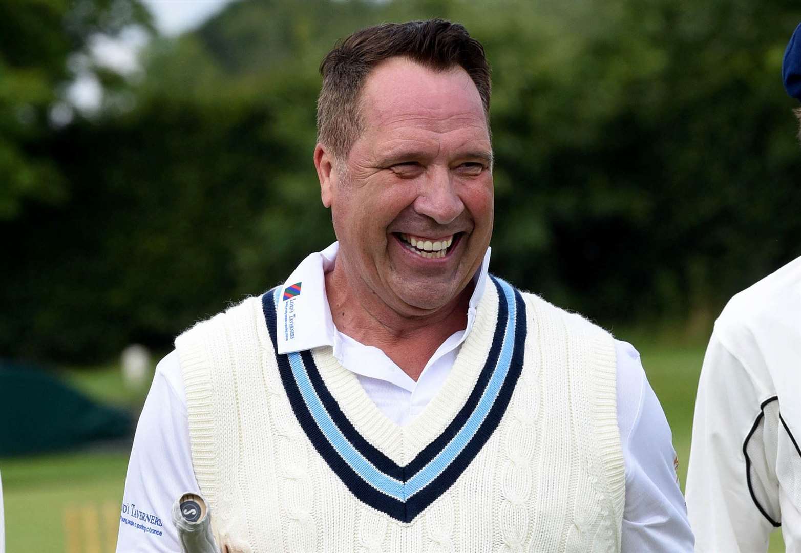 David Seaman playing in a charity cricket match in 2021