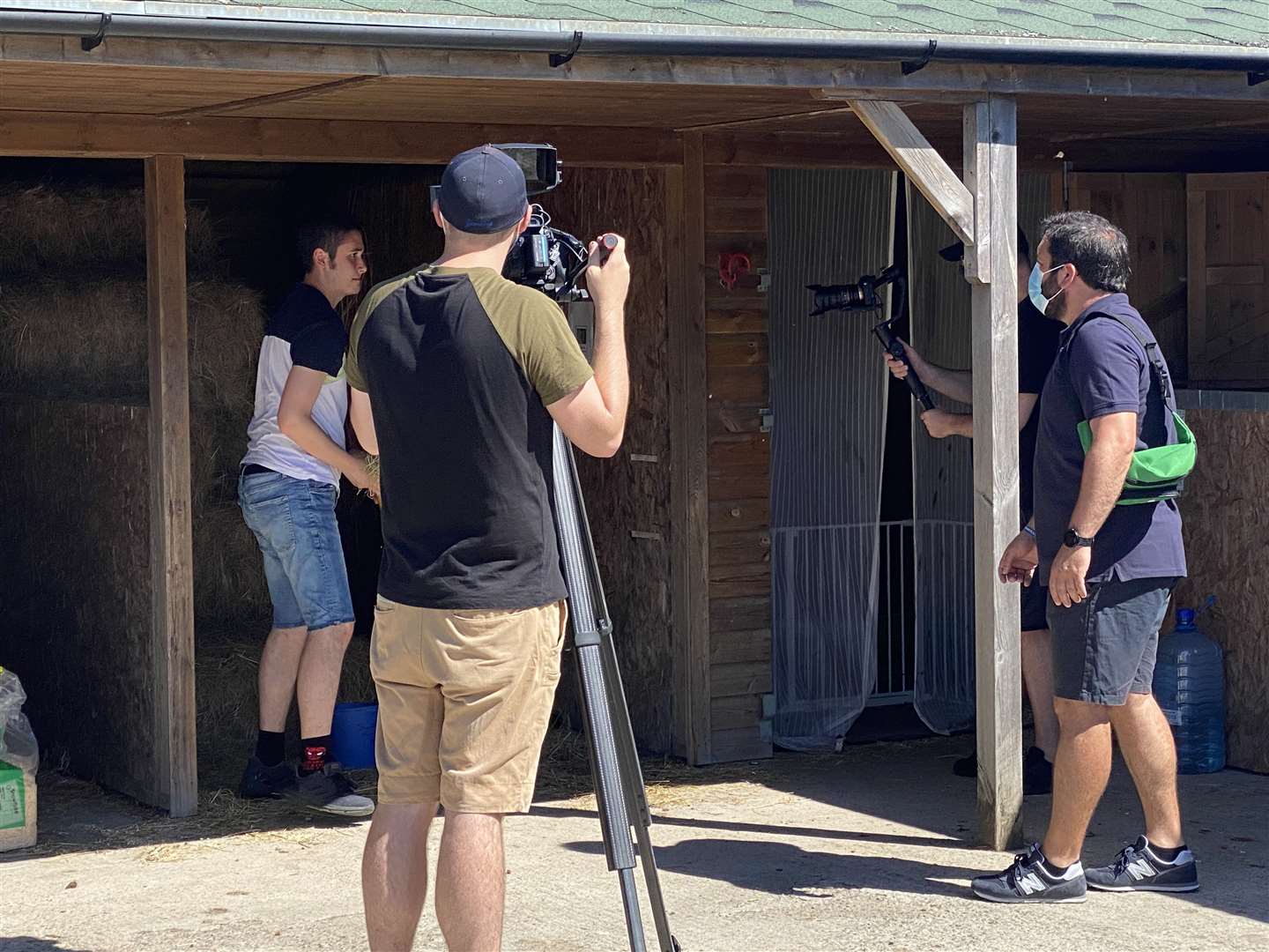 Behind the scenes when filming at Prior's Court
