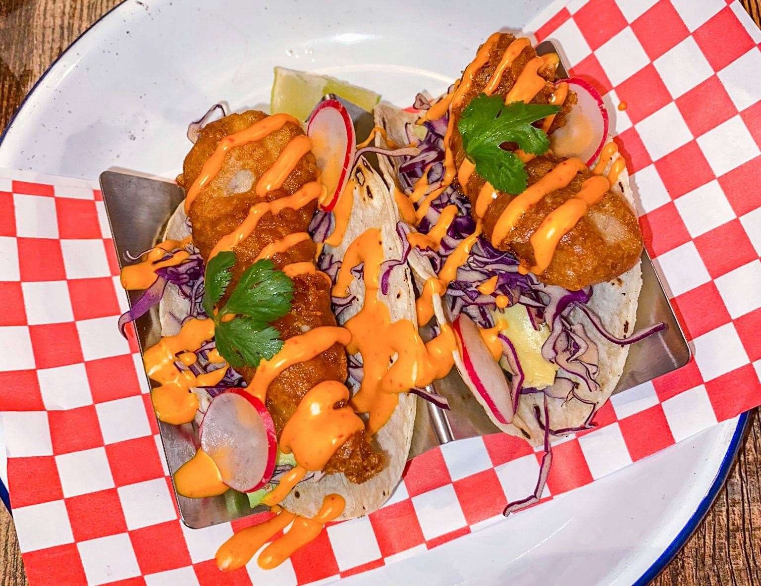 Fish tacos (£7.75)