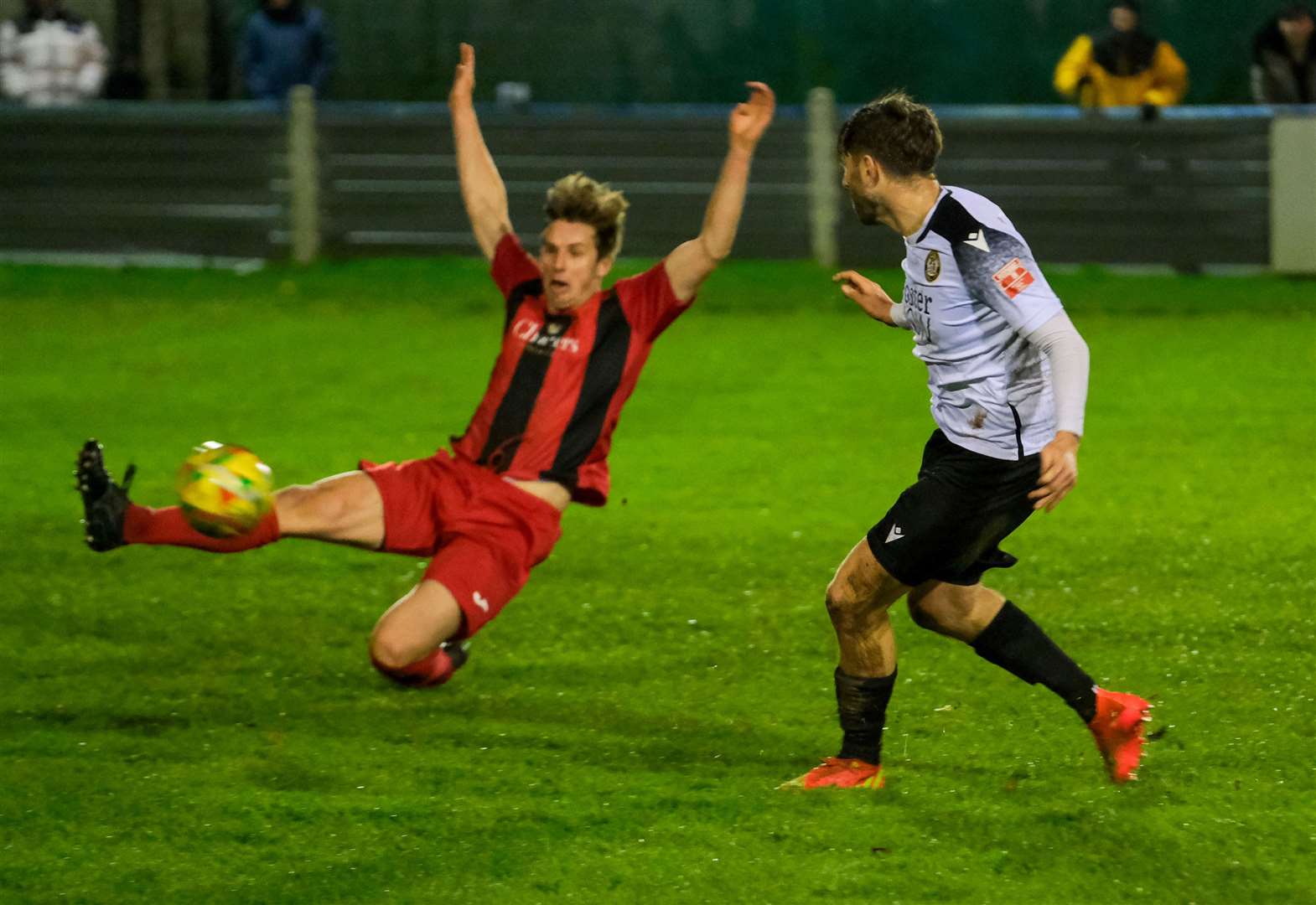 Brad Hooper fires Hungerford ahead with his left foot