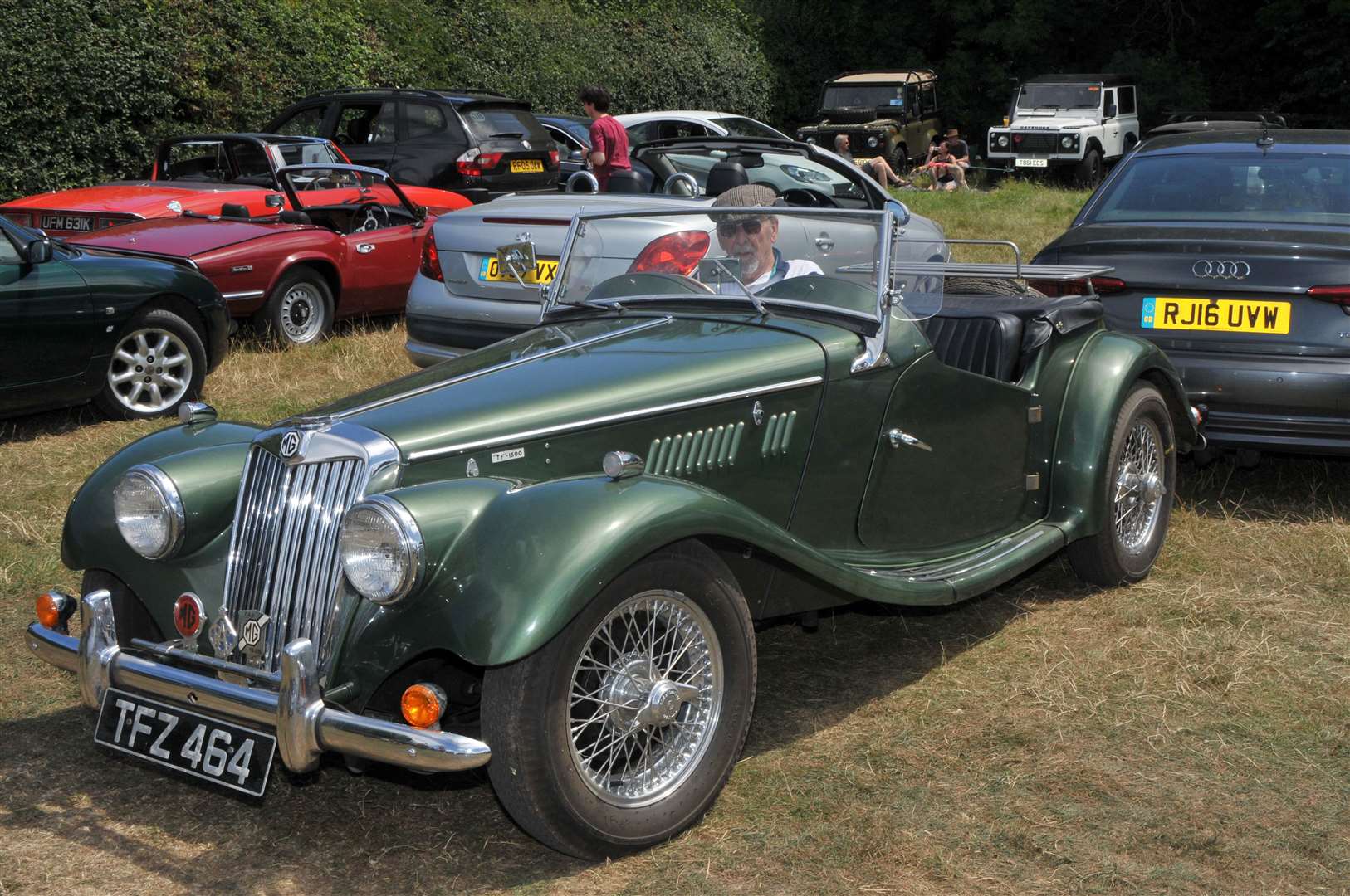 Bob Matthews bought his 1955 MGTF off eBay, picture Geoff Fletcher