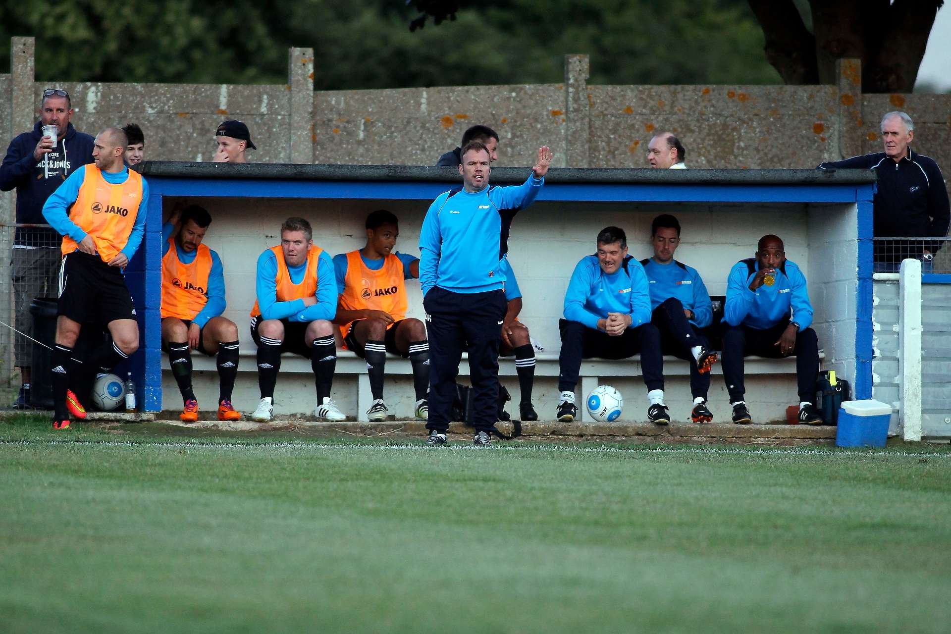 Plotting an upset? Manager Bobby Wilkinson and his staff