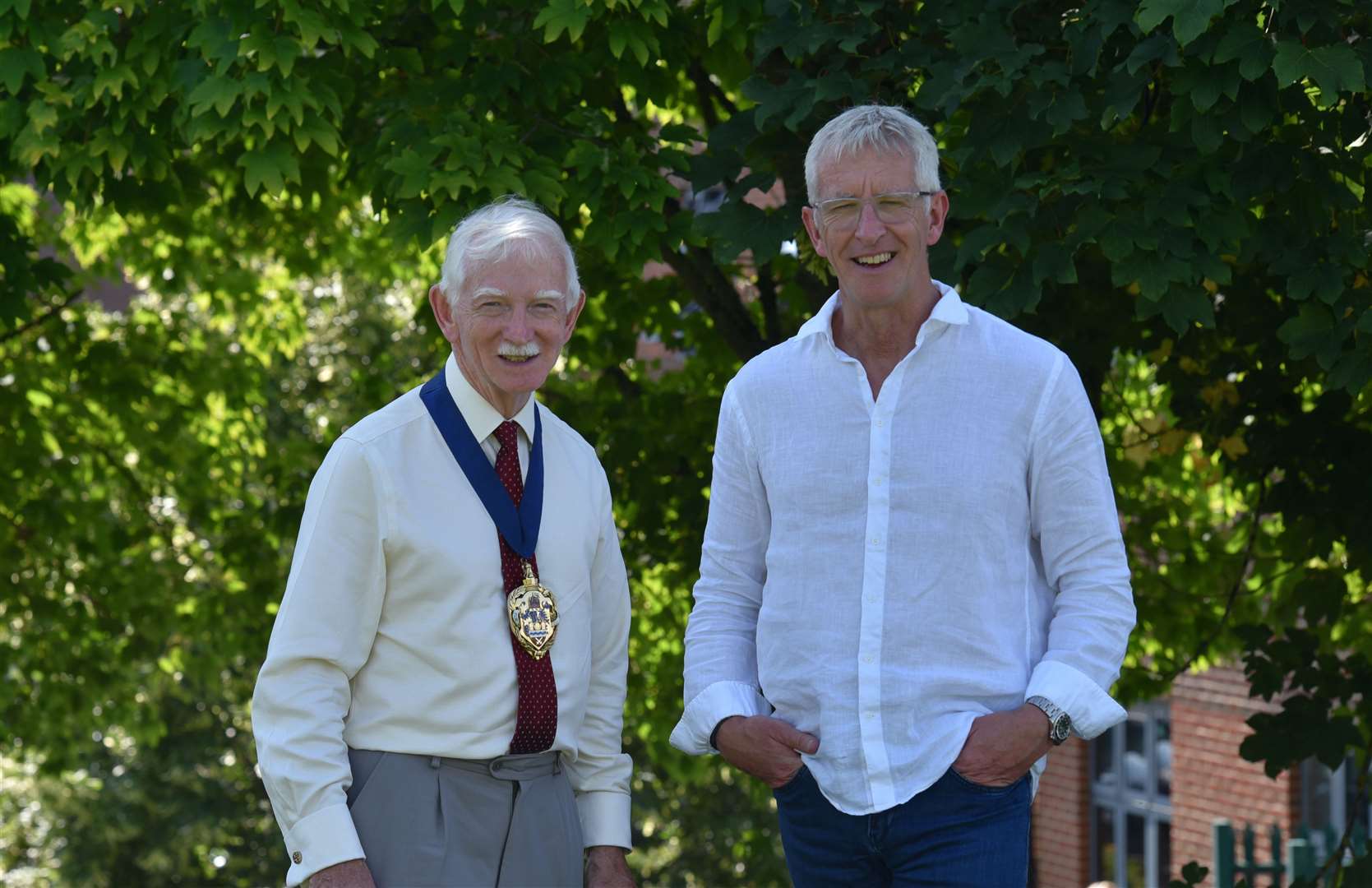 Mayor of Newbury, Andy Moore, and The Downs School Headteacher, Andy Moore
