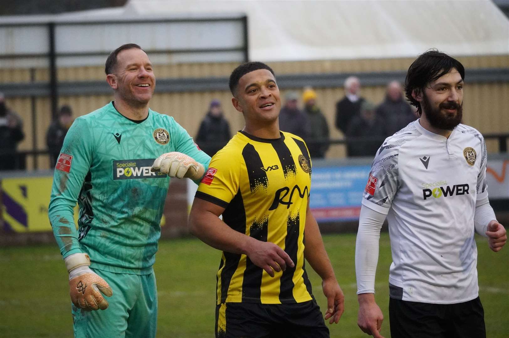 Ryan Clarke and Matt Berry-Hargreaves in Hungerford's 3-0 win away at Tiverton - Photo: Viv Curtis