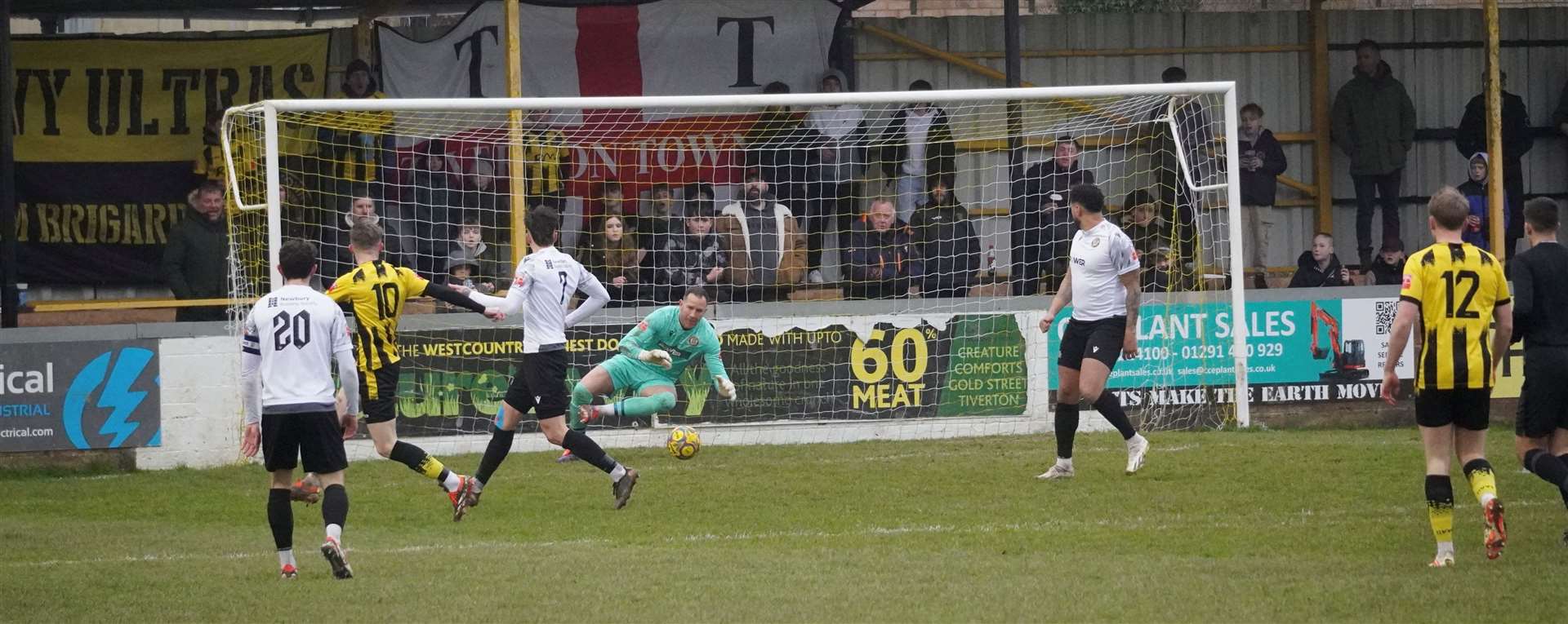 Ryan Clarke in Hungerford's 3-0 win away at Tiverton - Photo: Viv Curtis