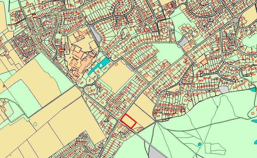 Site of the proposed new skatepark in Burghfield Common