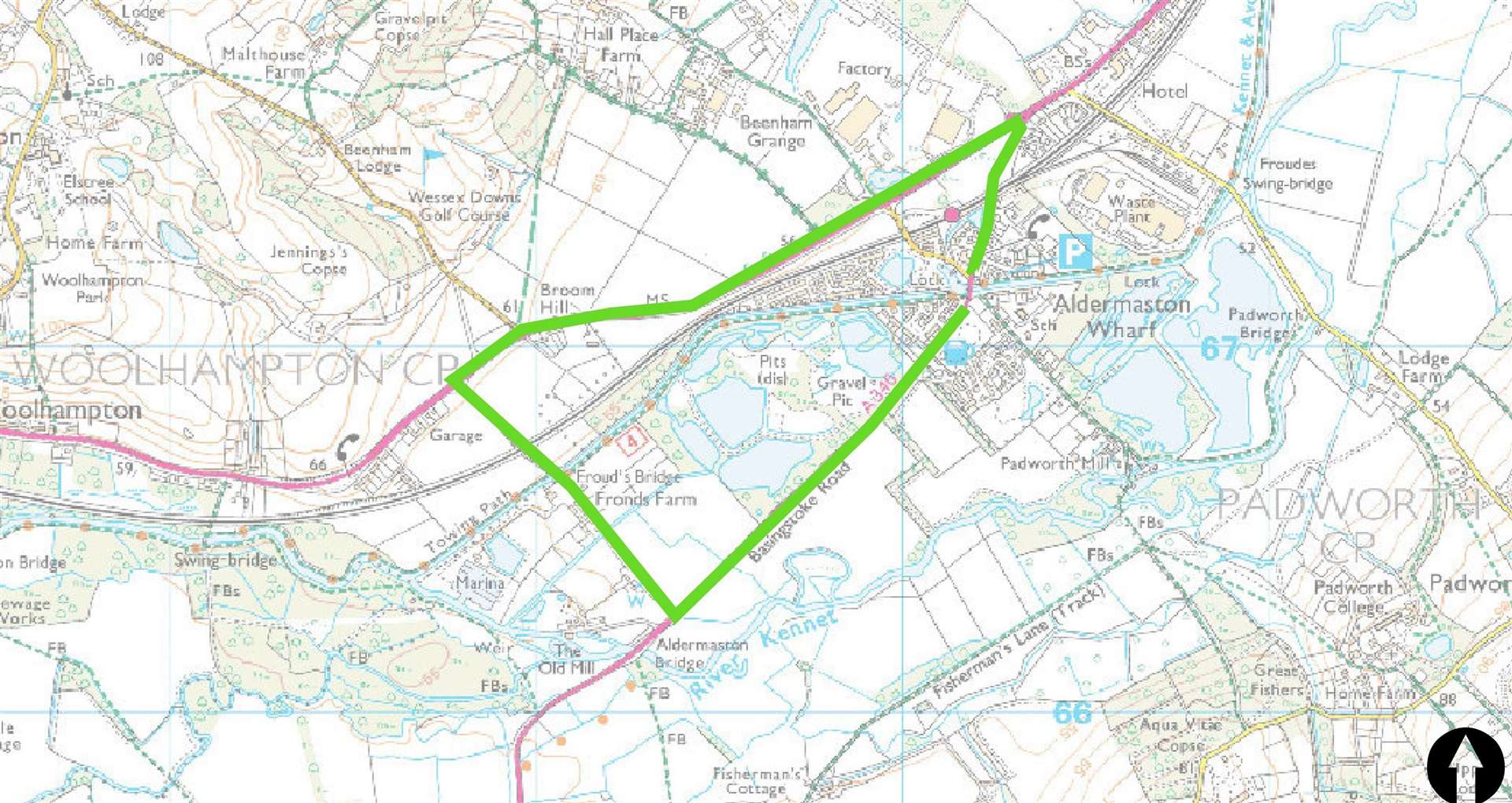 Aldermaston Wharf diversion for vehicles below 7.5 tonnes. Credit: West Berkshire Council