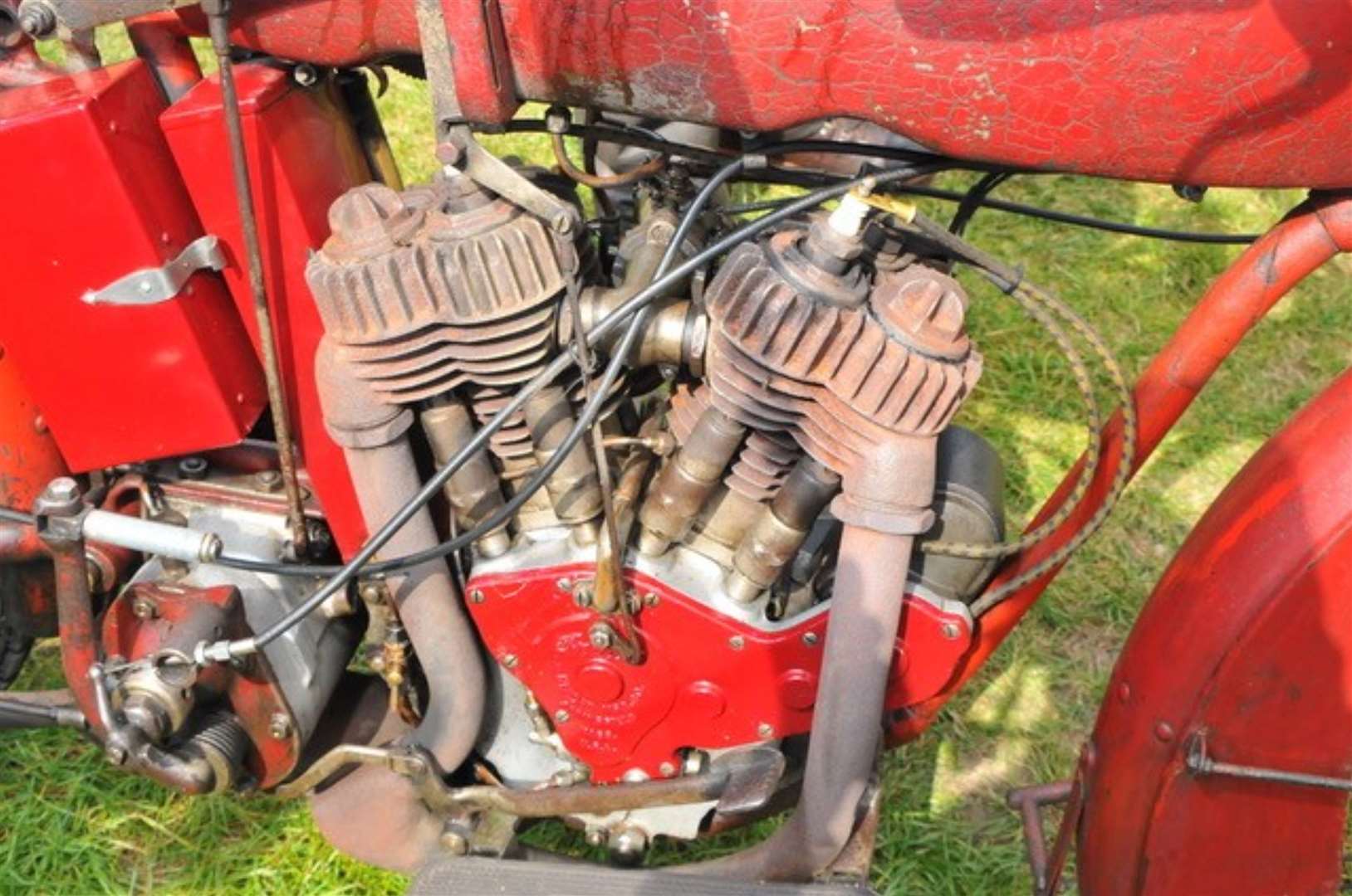 1920 Indian Powerplus motorbike's 1918 engine, picture Geoff Fletcher