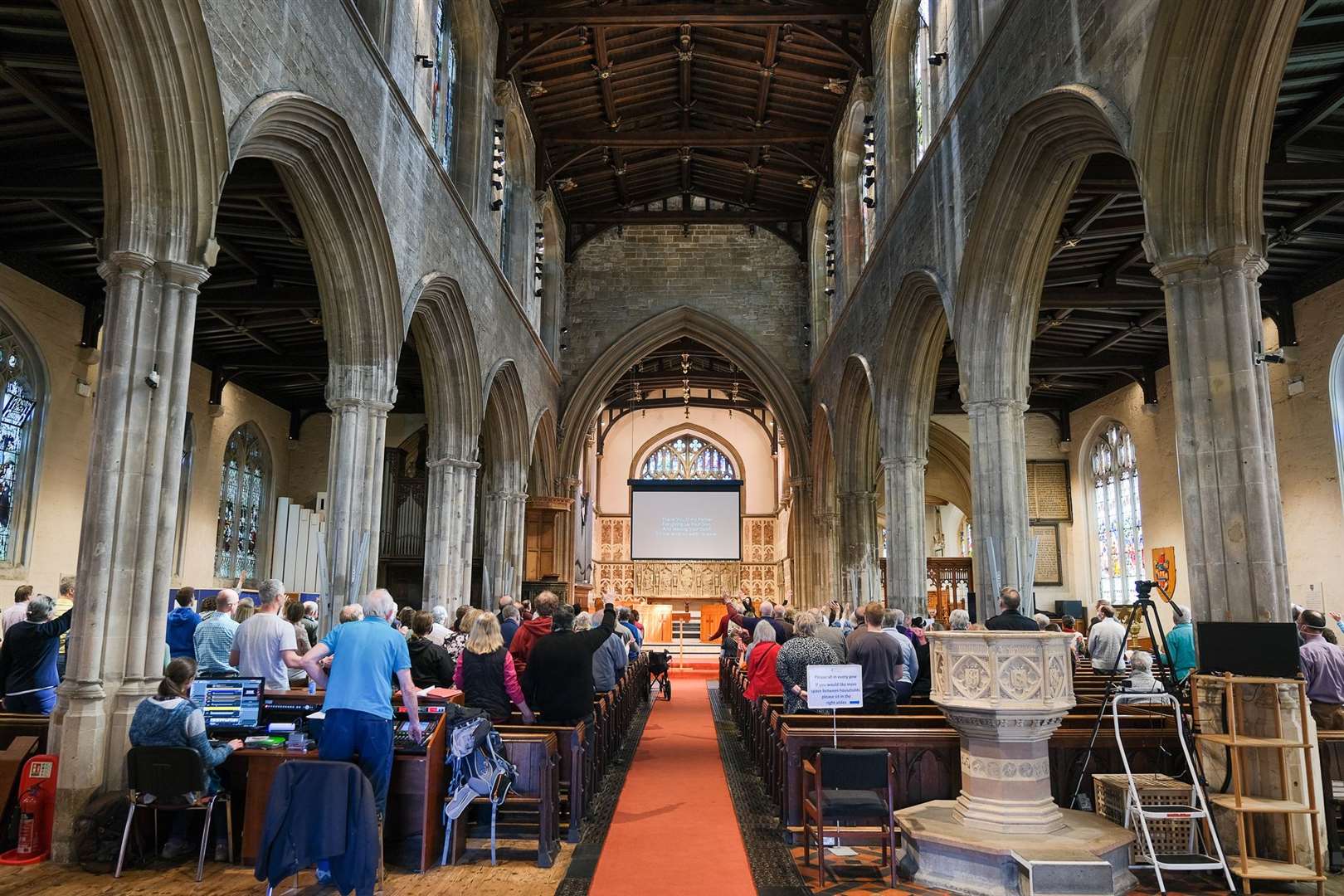 The event started with a service at St Nicolas Church