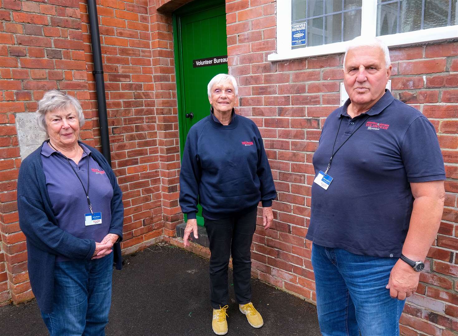 Jennifer Broom, Sue Partington and Gilbert Bedford of the Burghfield & Mortimer Volunteer Bureau