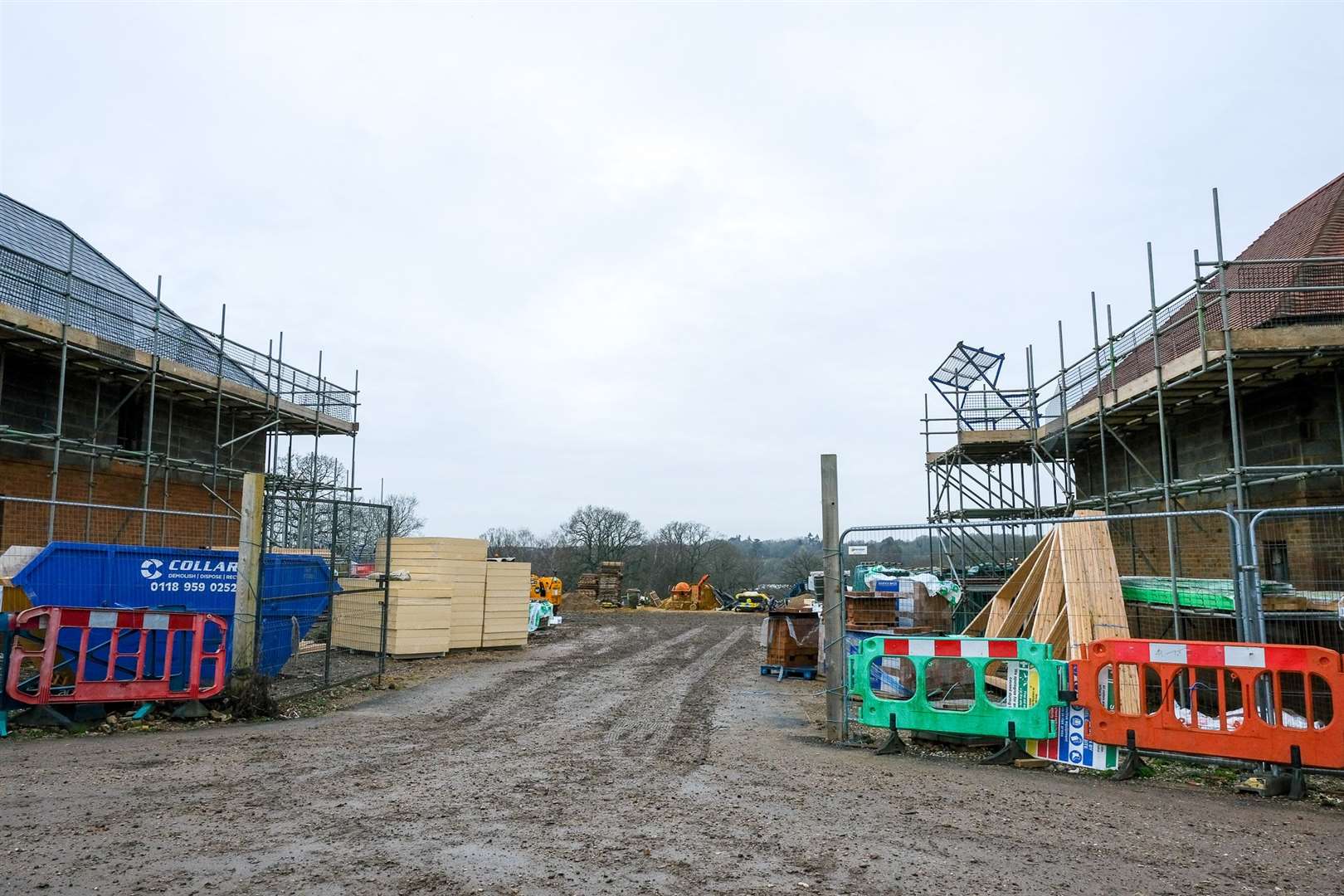 The beginnings of the approved nine homes. The 15-home development would be at the end of the road.