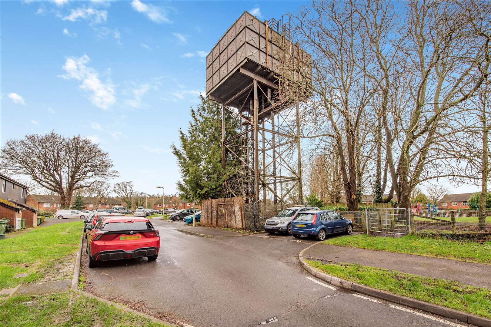 The disused water tower is located in Eagle Road in Bishops Green, just south of Newbury, credit: Savills