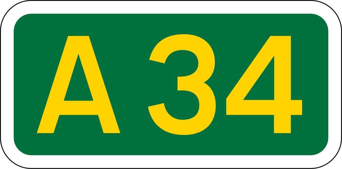 There has been an accident on the A34
