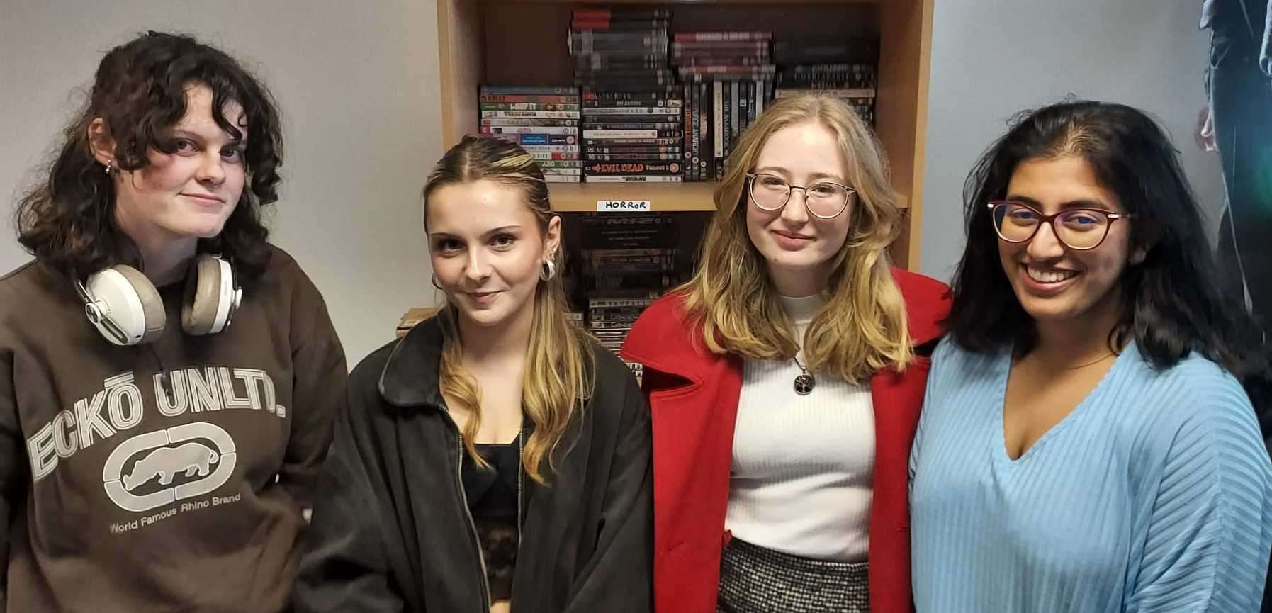 St Bart’s A-Level Film & Media Studies students Elliott Rabinowitz, Amelia Piszczek, Laura Swanson and Jennifer Bibin