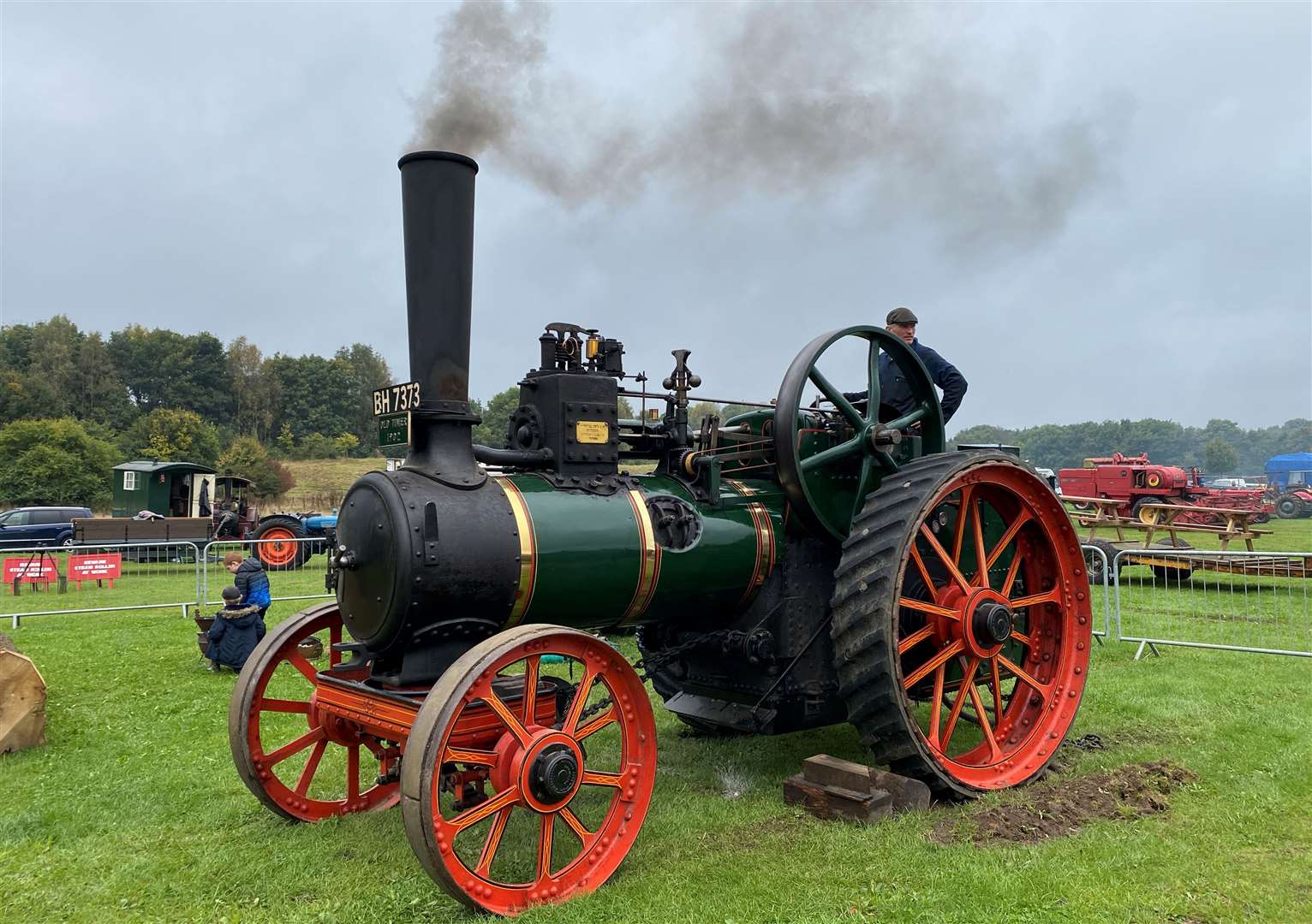 A vintage steam engine formed part of the showcase of old machinery at the Newbury Show