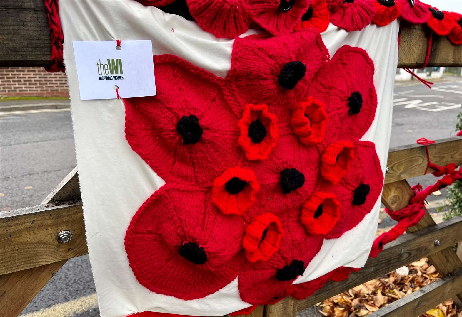 A poppy display created by Thatcham WI