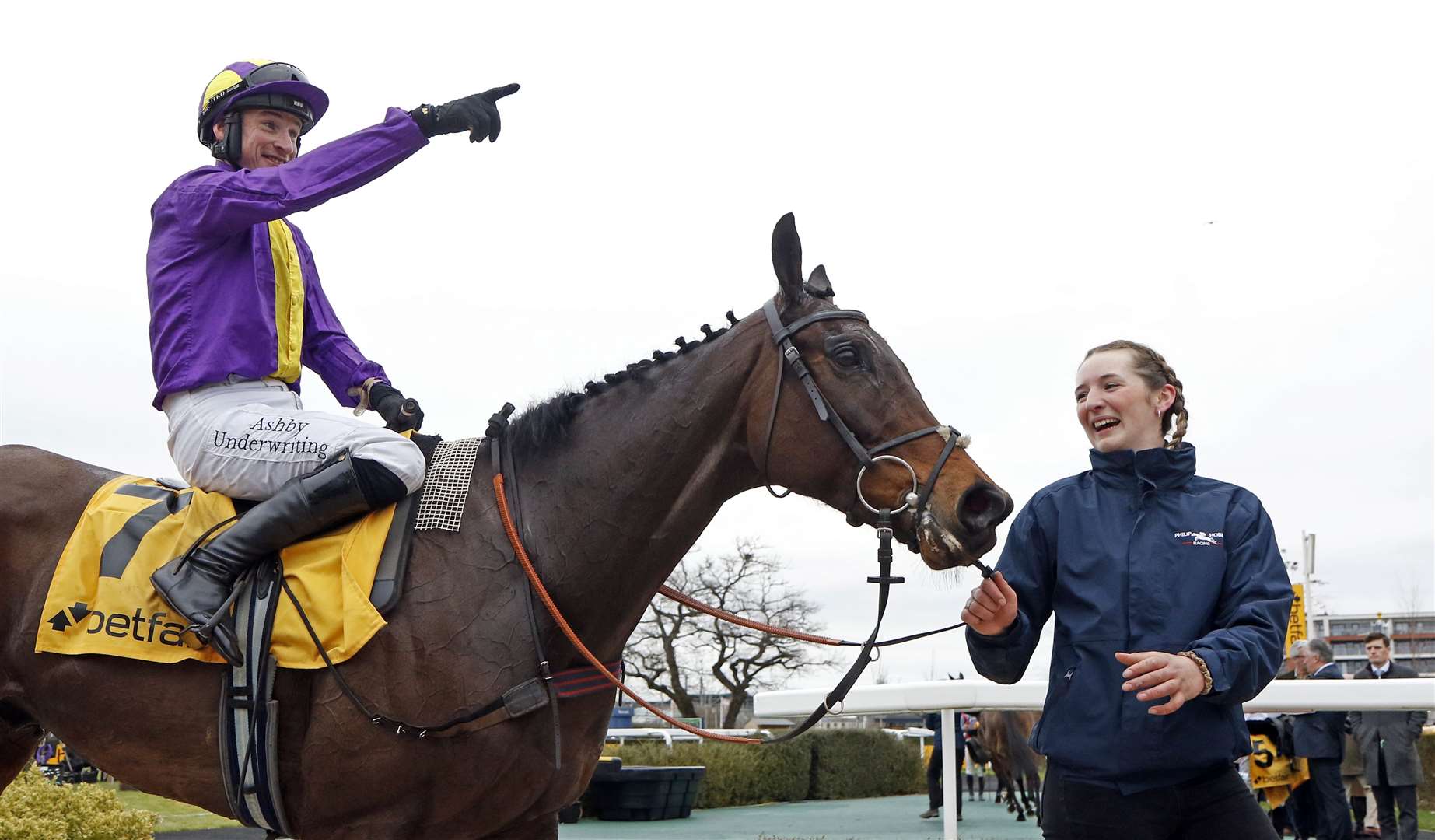 Tom O'Brien celebrates aboard Zanza