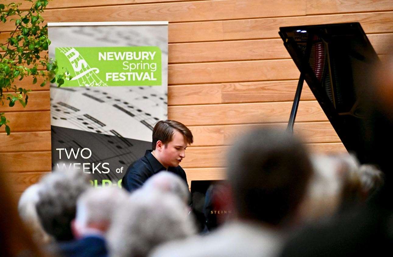 Sheepdrove Piano Competition, winner Misha Kaploukhii, a student from the Royal College of Music © Milly March