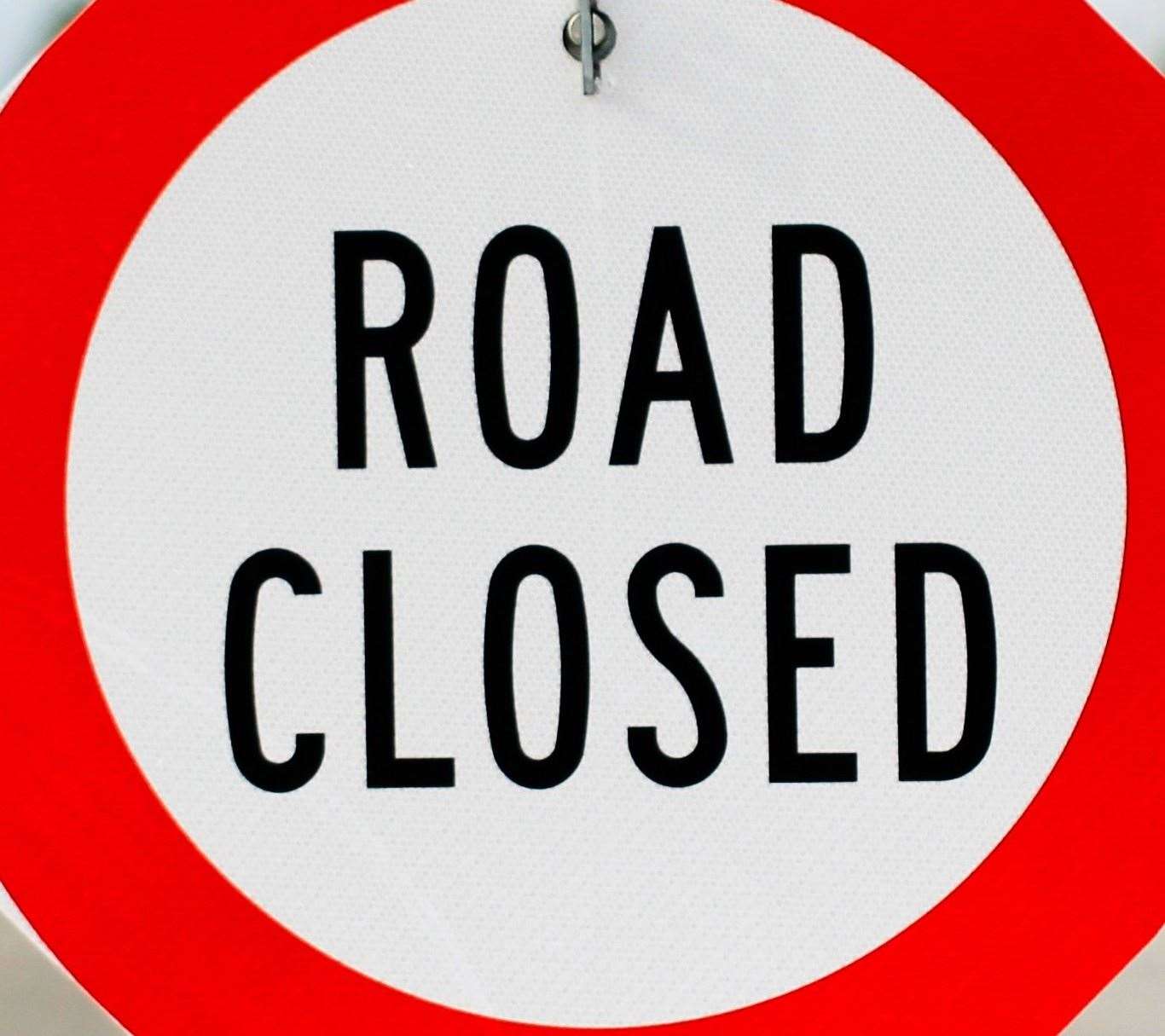 An emergency road closure is currently in effect