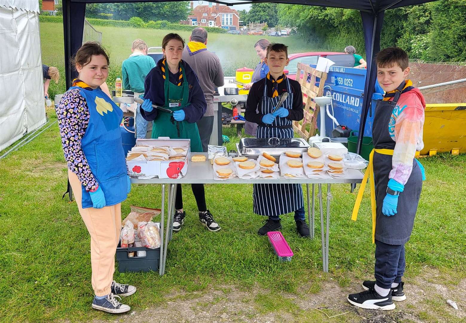 Children run the BBQ. Credit: Sarah Spink
