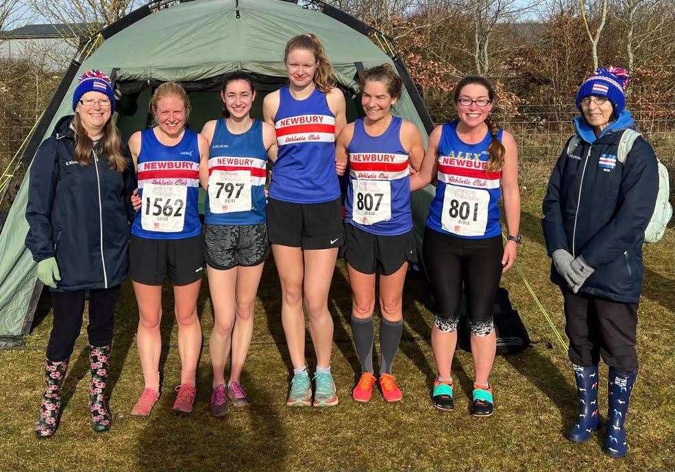 Senior women’s team l to r; Laura Buchanan, Sophie Bhatt, Sophie Fowler, Rachel Allen, Alexandra Bettley