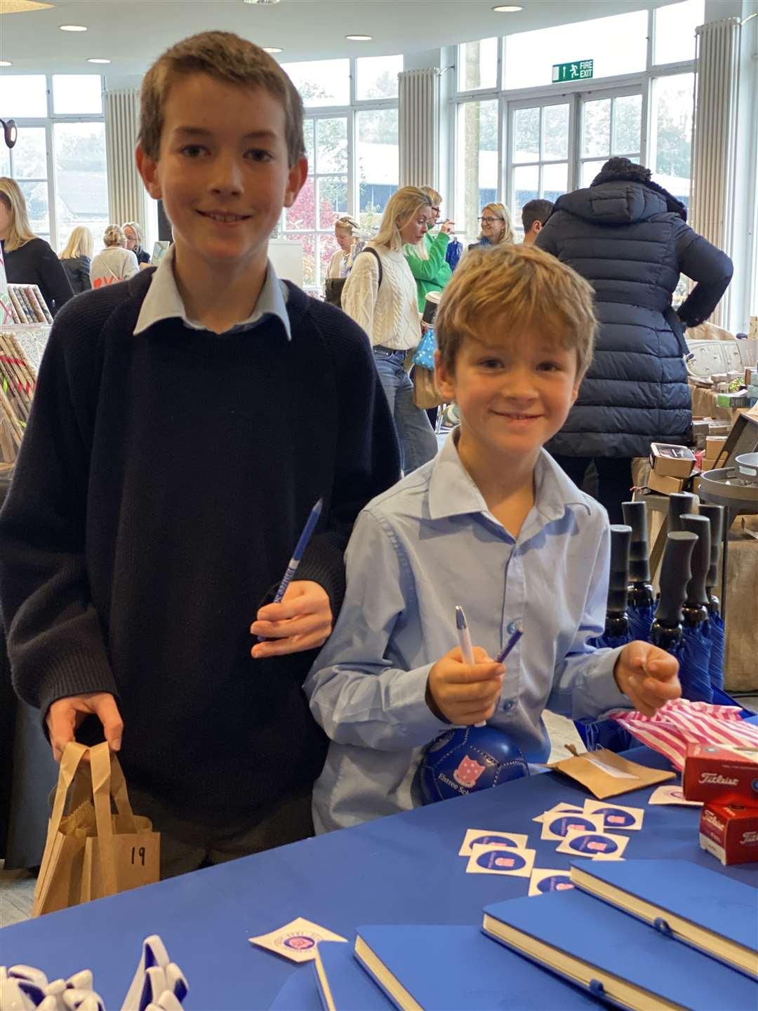 Elstree School pupils enjoying their gifts fair