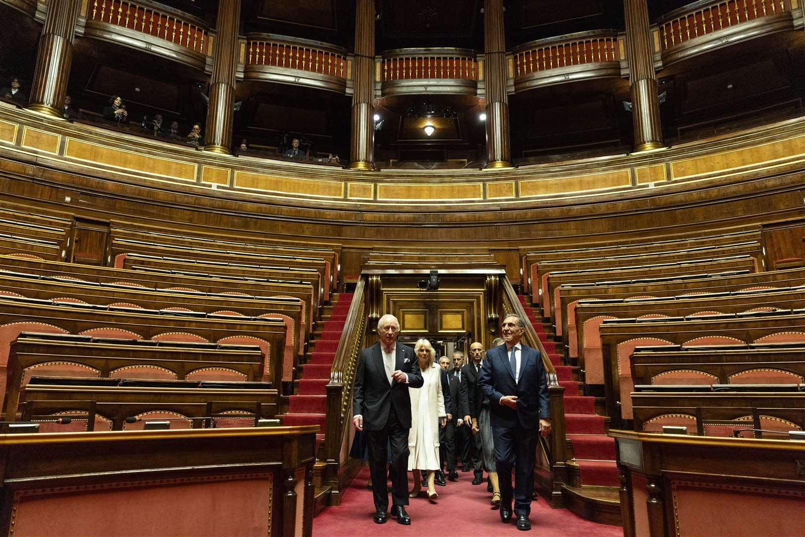 The King and Queen Camilla during their visit to the Senate of the Republic (Andrew Parsons/PA)