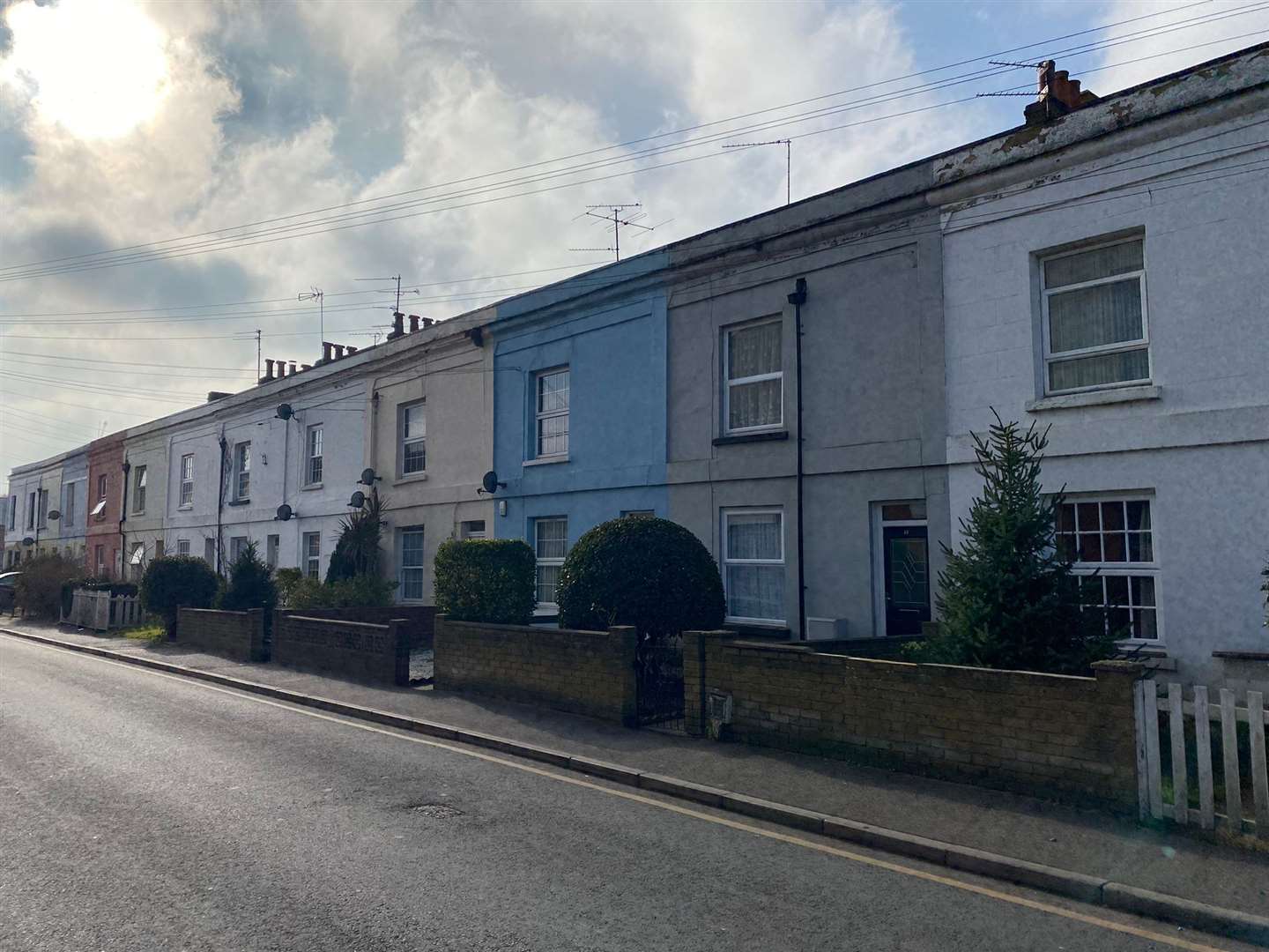 The row of terraced houses on West Street formerly called Carnarvon Terrace