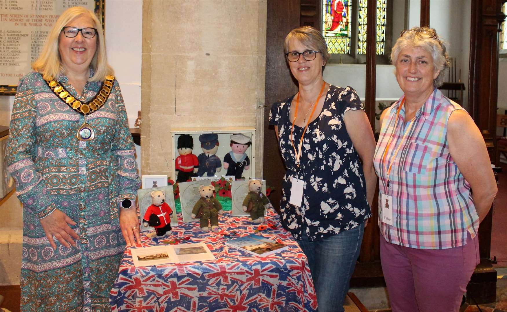 Mayor of Thatcham, Suzanne Adamantos, with organisers Kate Jones and Esther Lewis