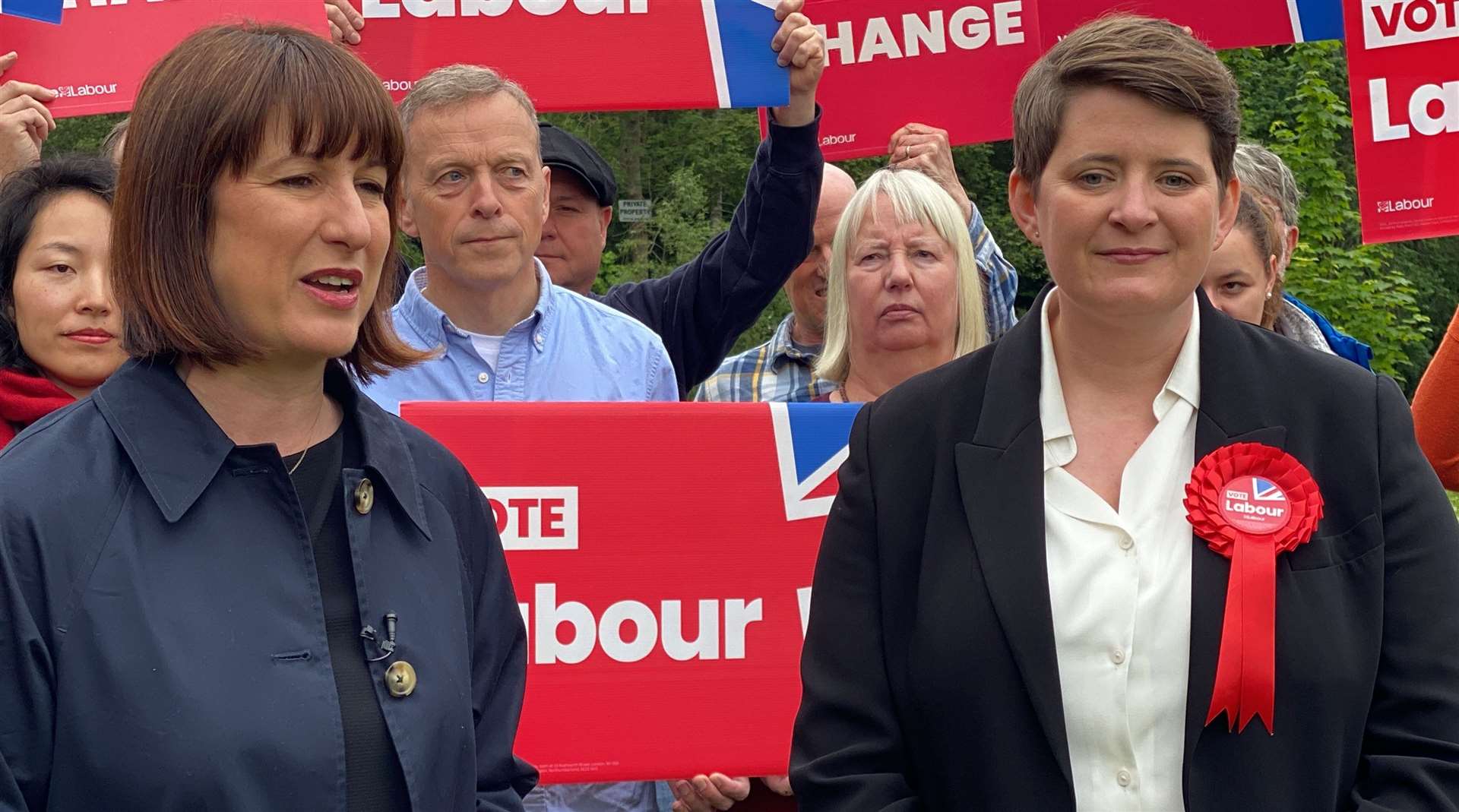 Rachel Reeves and Labour candidate Olivia Bailey