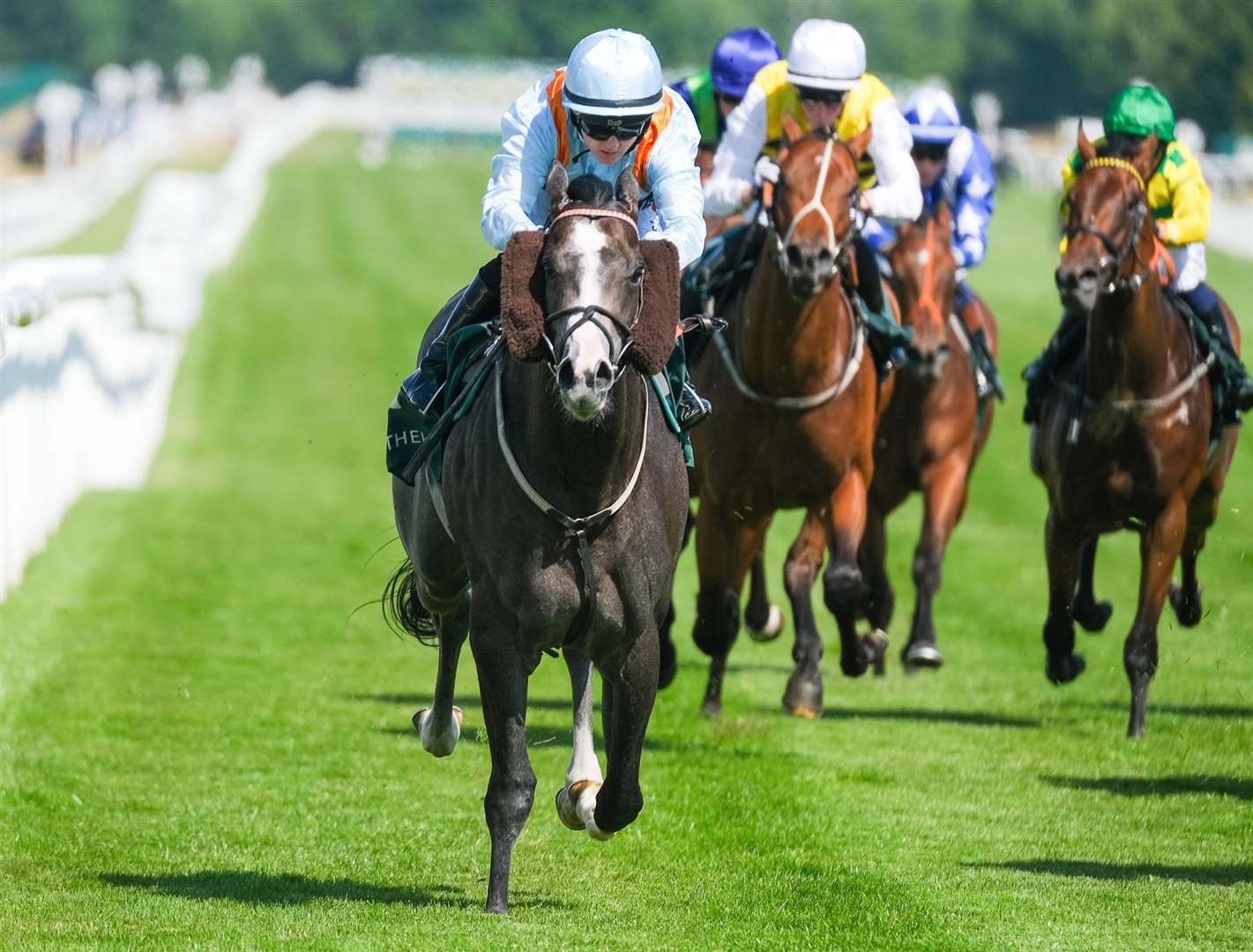 Eddie's Boy wins the Weatherbys Super Sprint Stakes