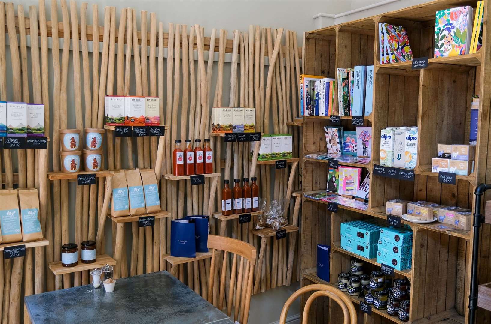 The new village shop within the Honesty Café at Donnington