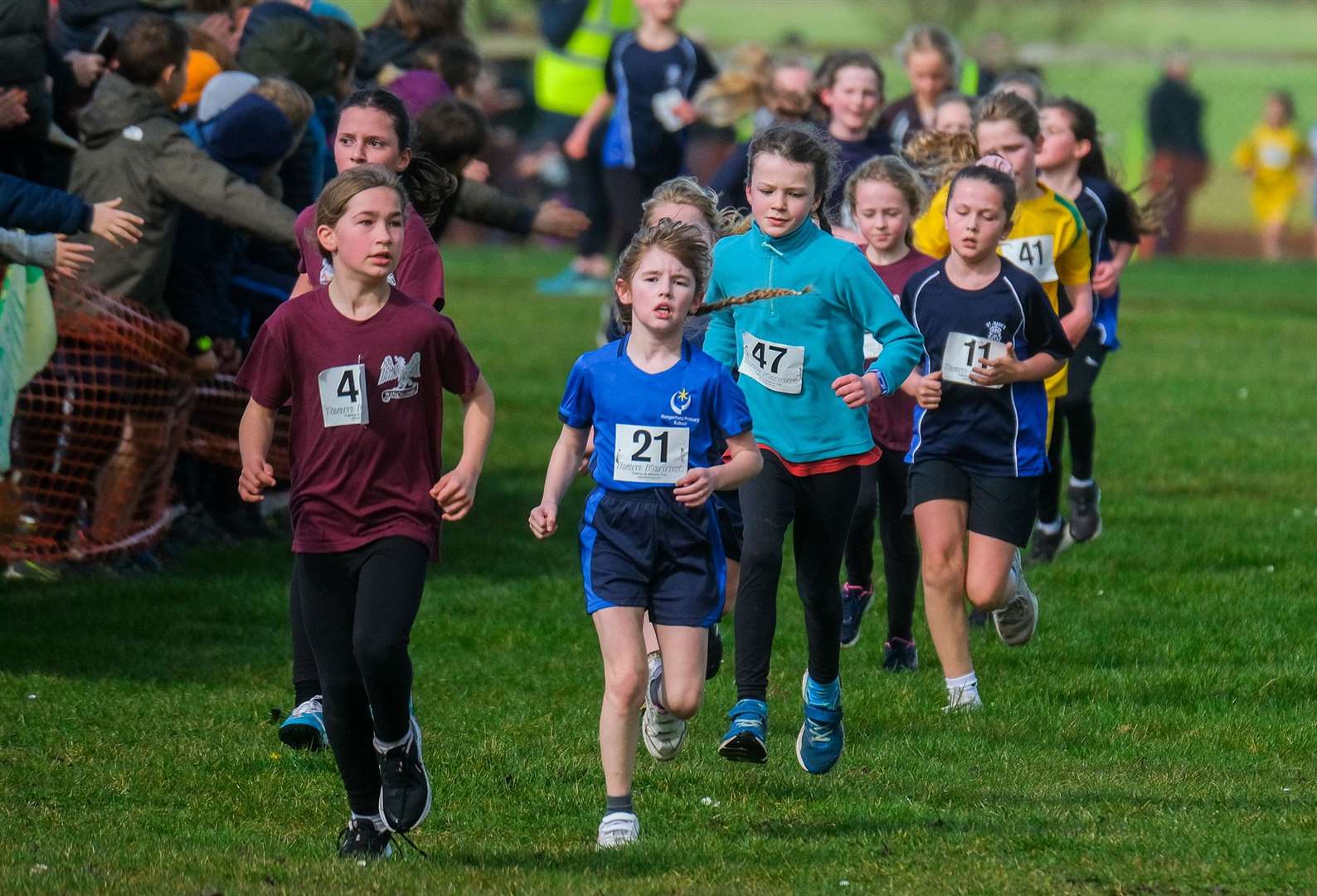 Year 3 and 4 girls competing well