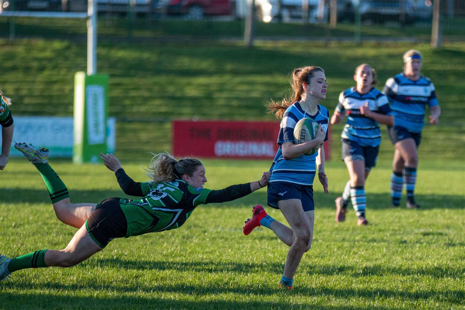 Chloe Darby breaks through. Pic: Sophie Rothwell and Alastair Gray