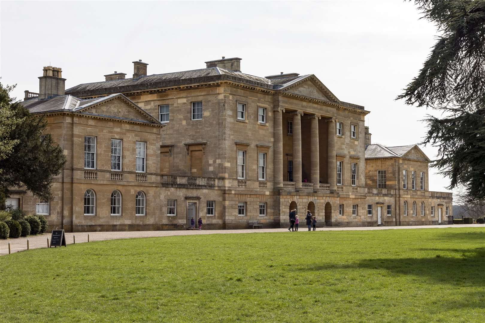 Visitors outside the west front of Basildon Park © National Trust Picture Hugh Mothersole