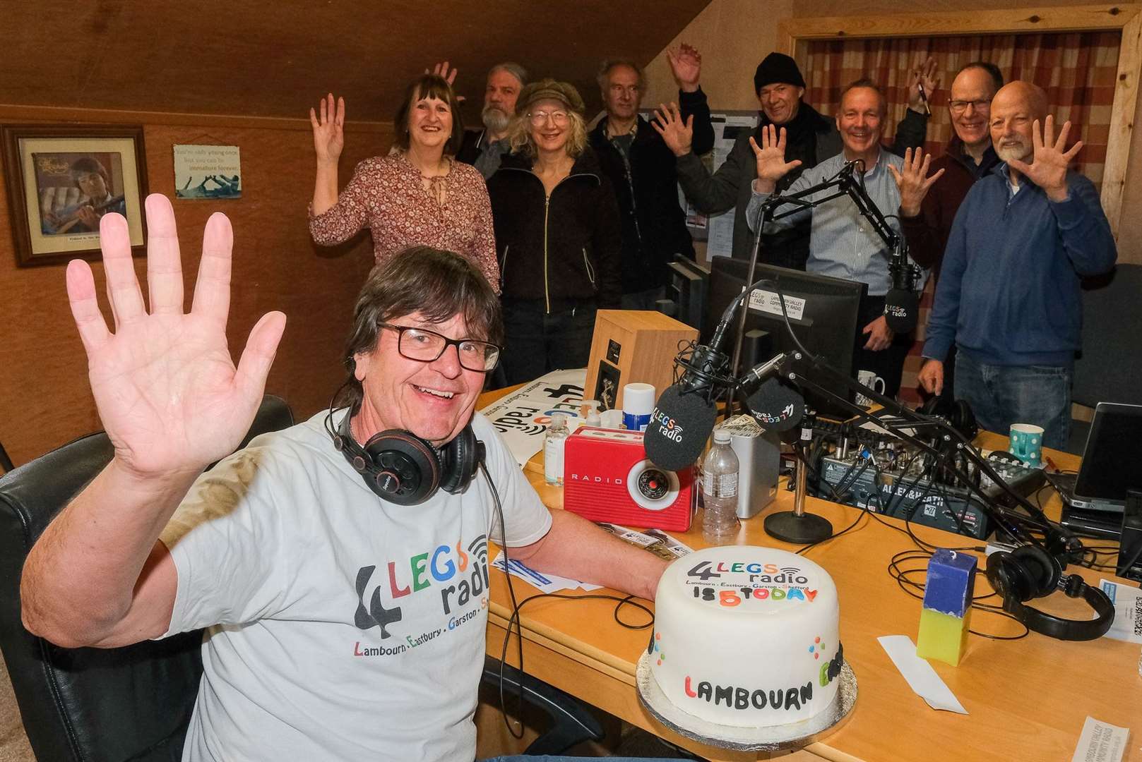 4 LEGS Radio celebrates its 5th birthday. Station manager Chris Capel, left